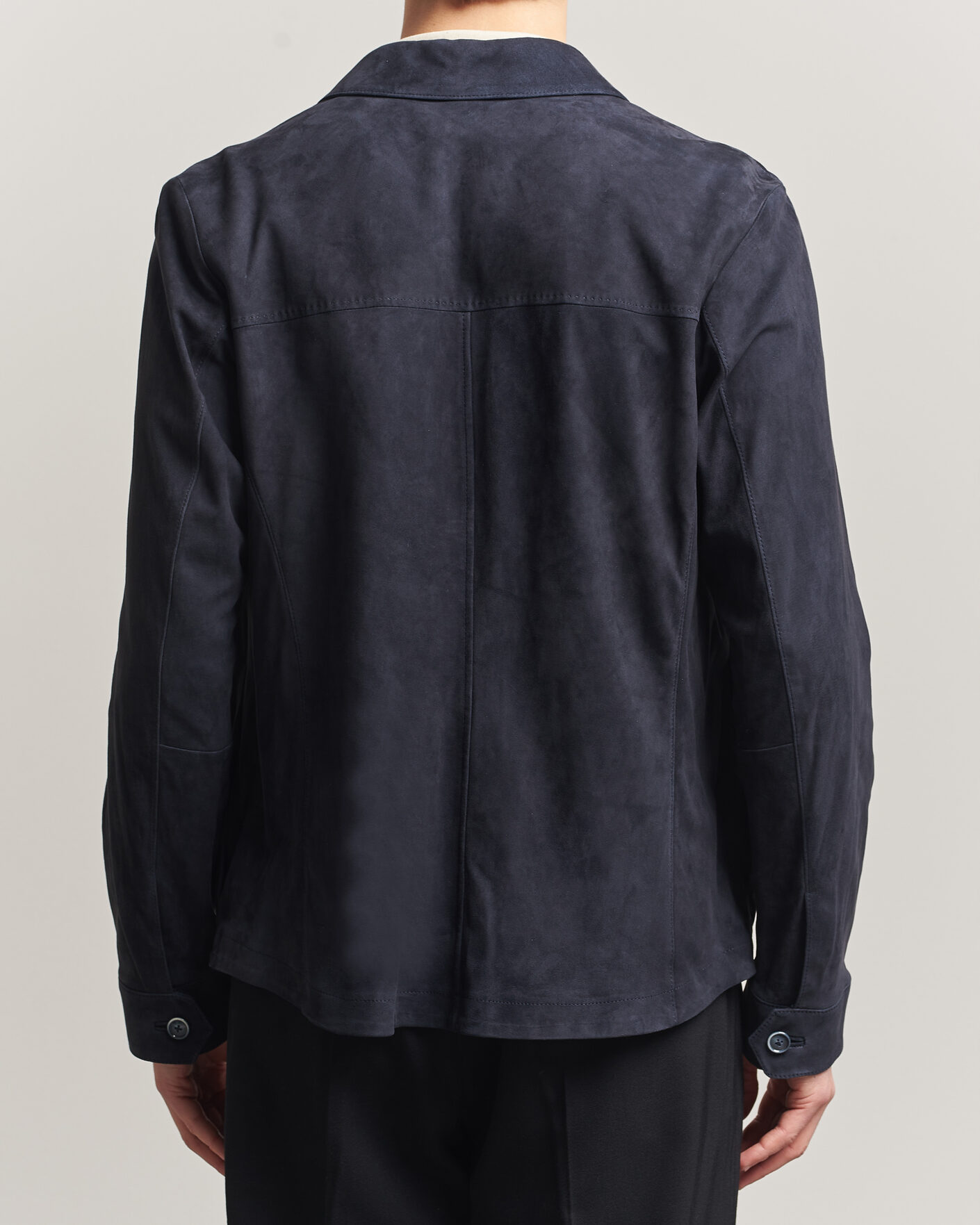 Herre | Jakker | BOSS CAMEL | Mando Suede Jacket Dark Blue