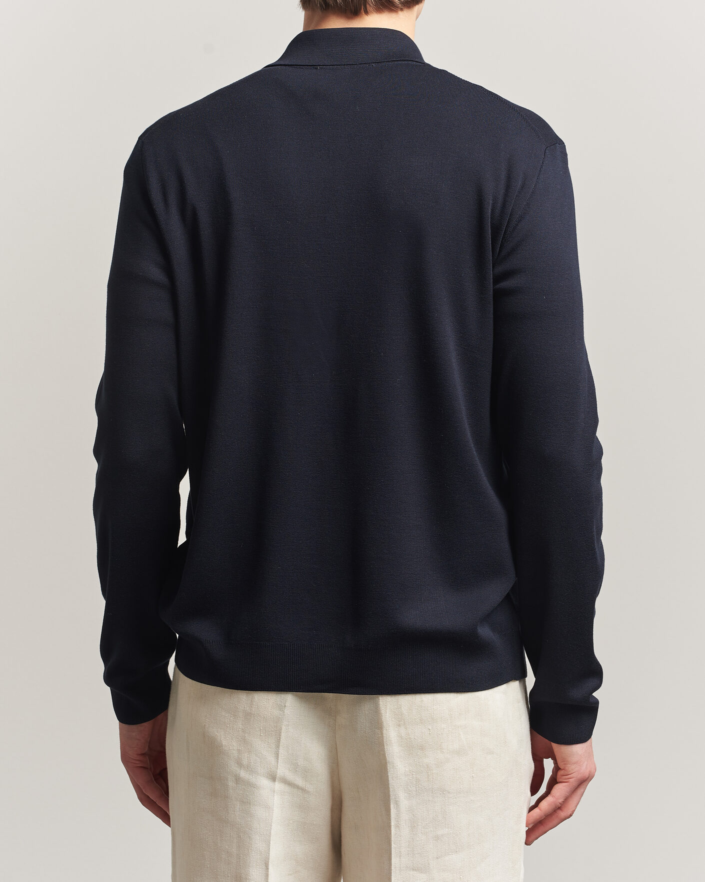 Herre | Trøjer | BOSS CAMEL | Nicolo Silk Knitted Cardigan Dark Blue