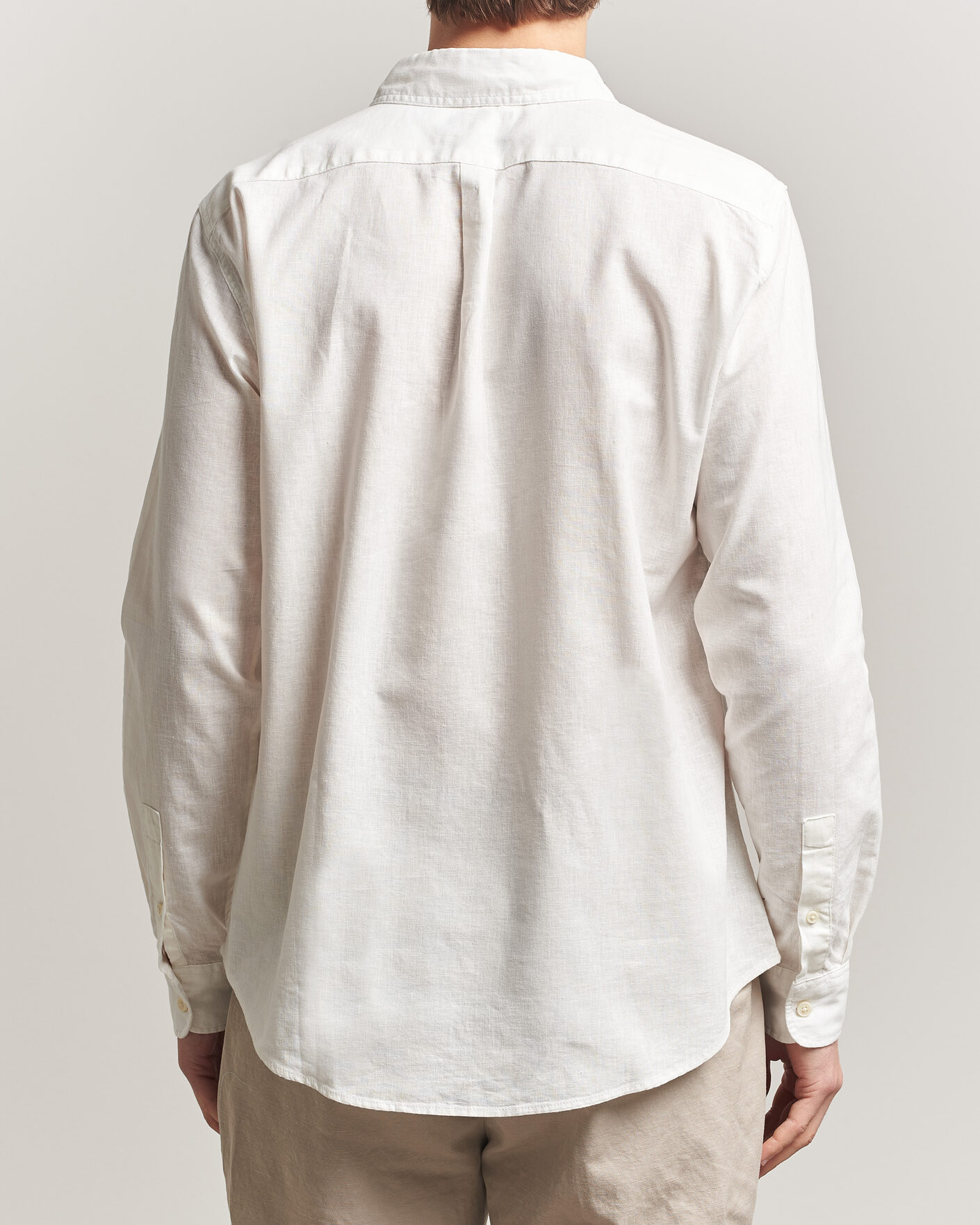 Herre | Skjorter | Dockers | Slim Linen/Cotton Shirt Undyed