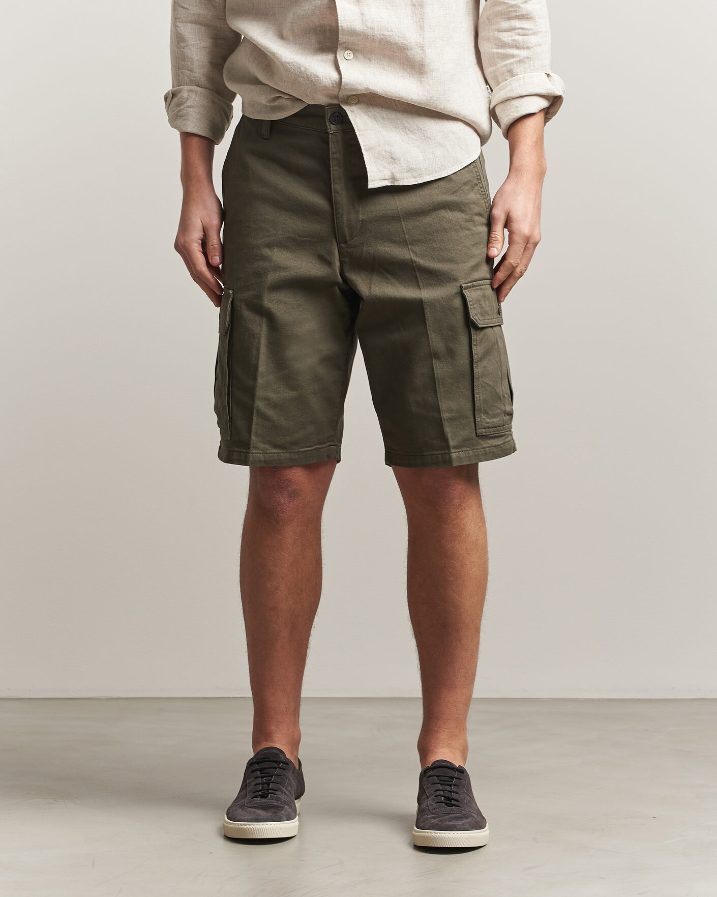 Herre | Shorts | Dockers | Straight Cargo Shorts Earth Moss