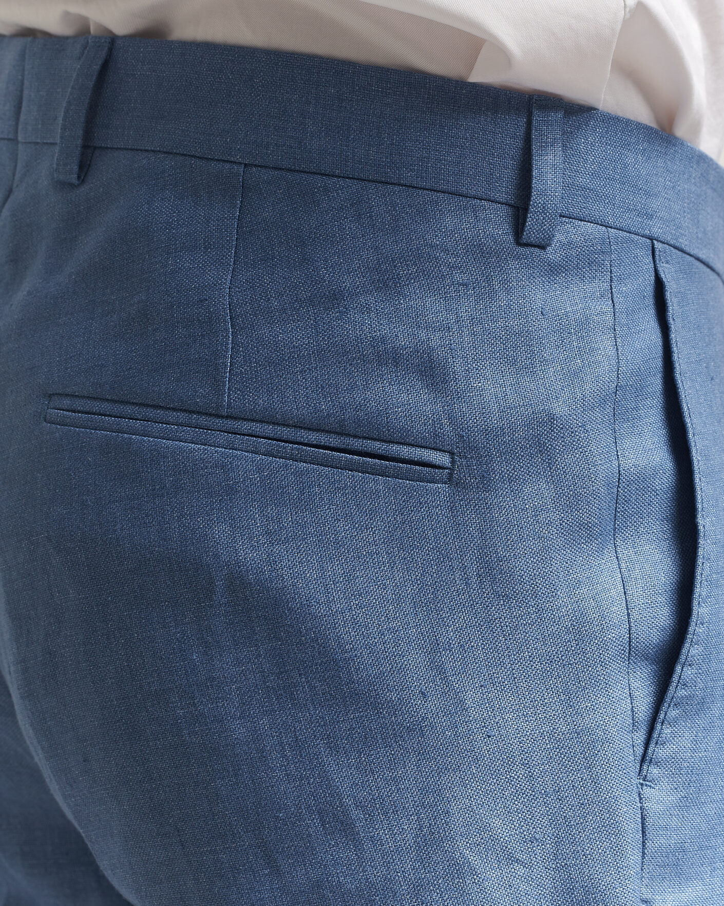 Herre | Bukser | Oscar Jacobson | Dandy Linen Trousers Light Blue