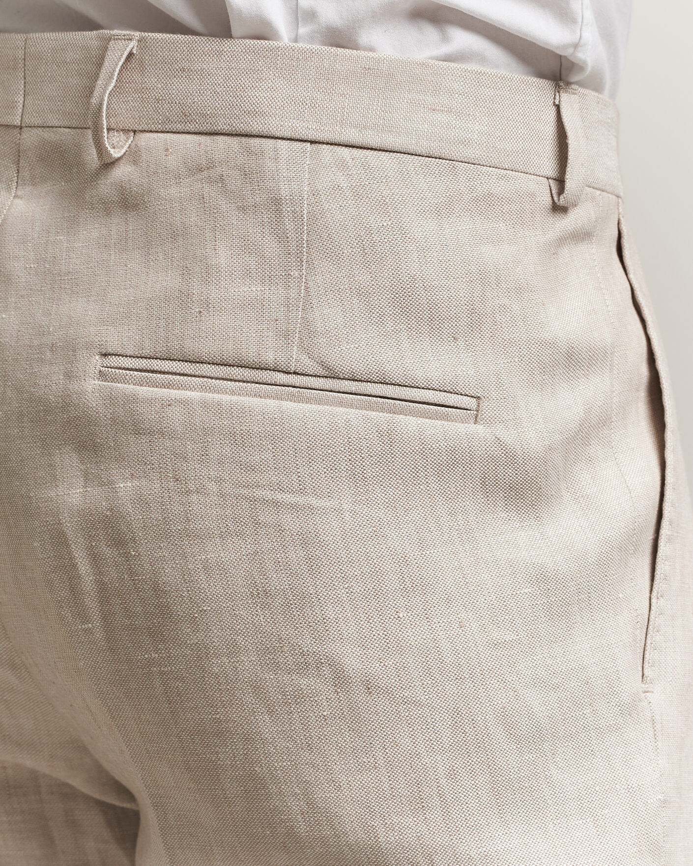 Herre | Bukser | Oscar Jacobson | Dandy Linen Trousers Off White