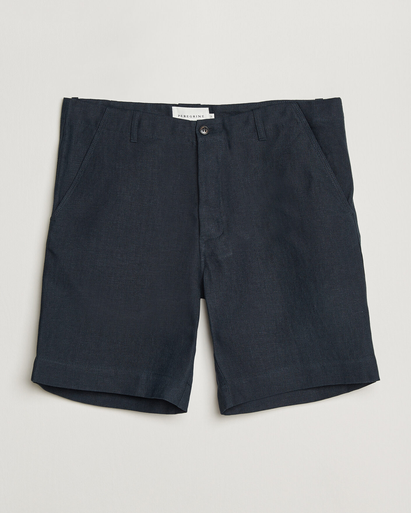 Herre | Shorts | Peregrine | Windsor Linen Shorts Navy Stripe