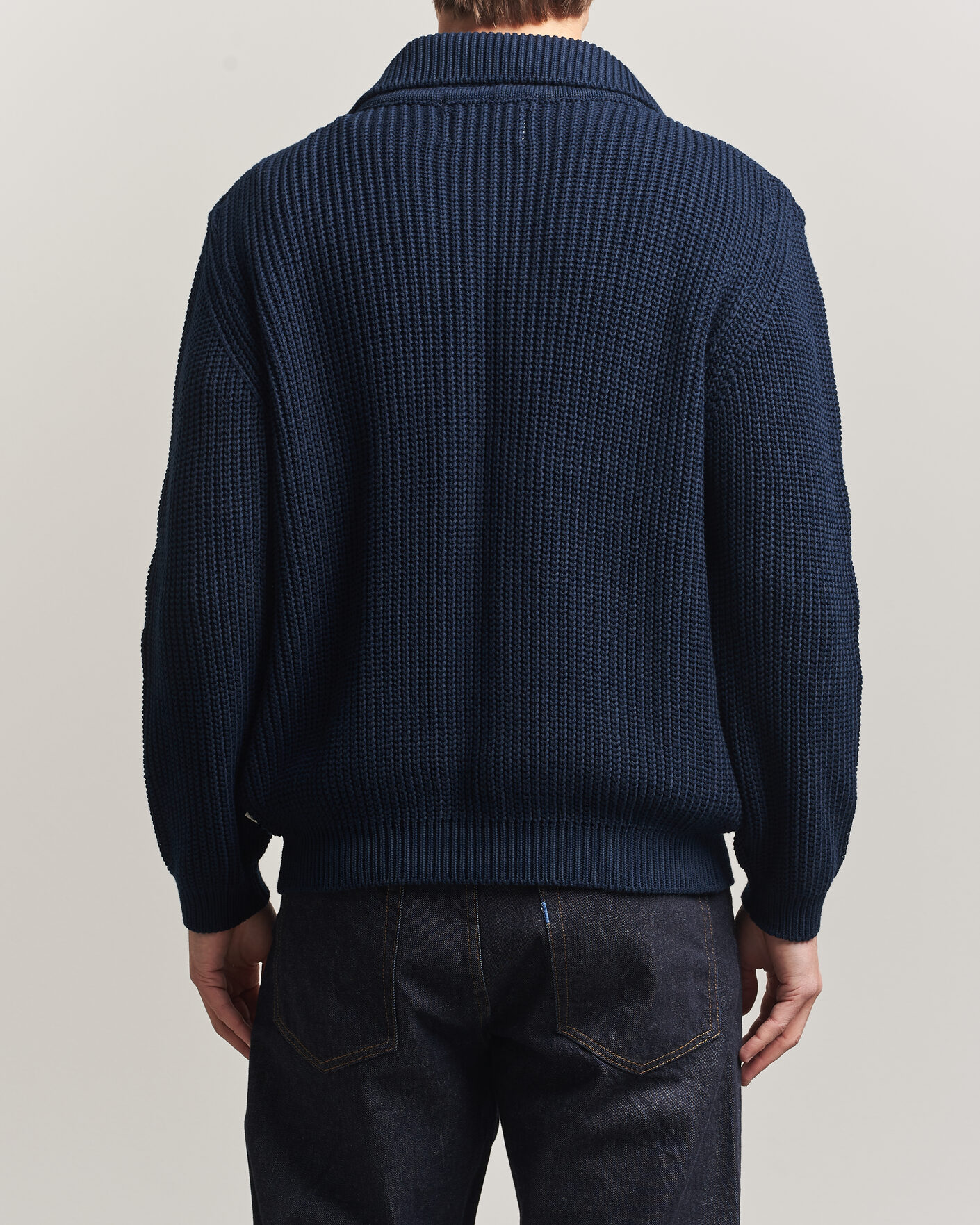 Herre | Trøjer | Peregrine | River Cotton Zip Cardigan Navy