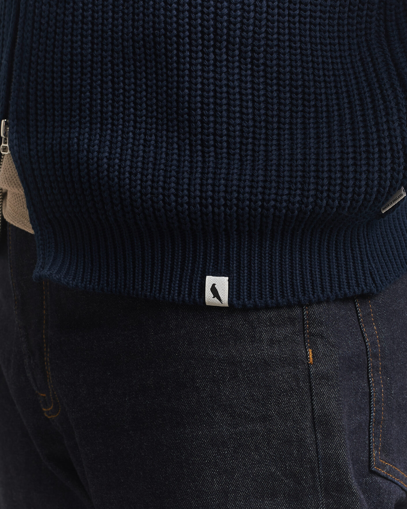 Herre | Trøjer | Peregrine | River Cotton Zip Cardigan Navy