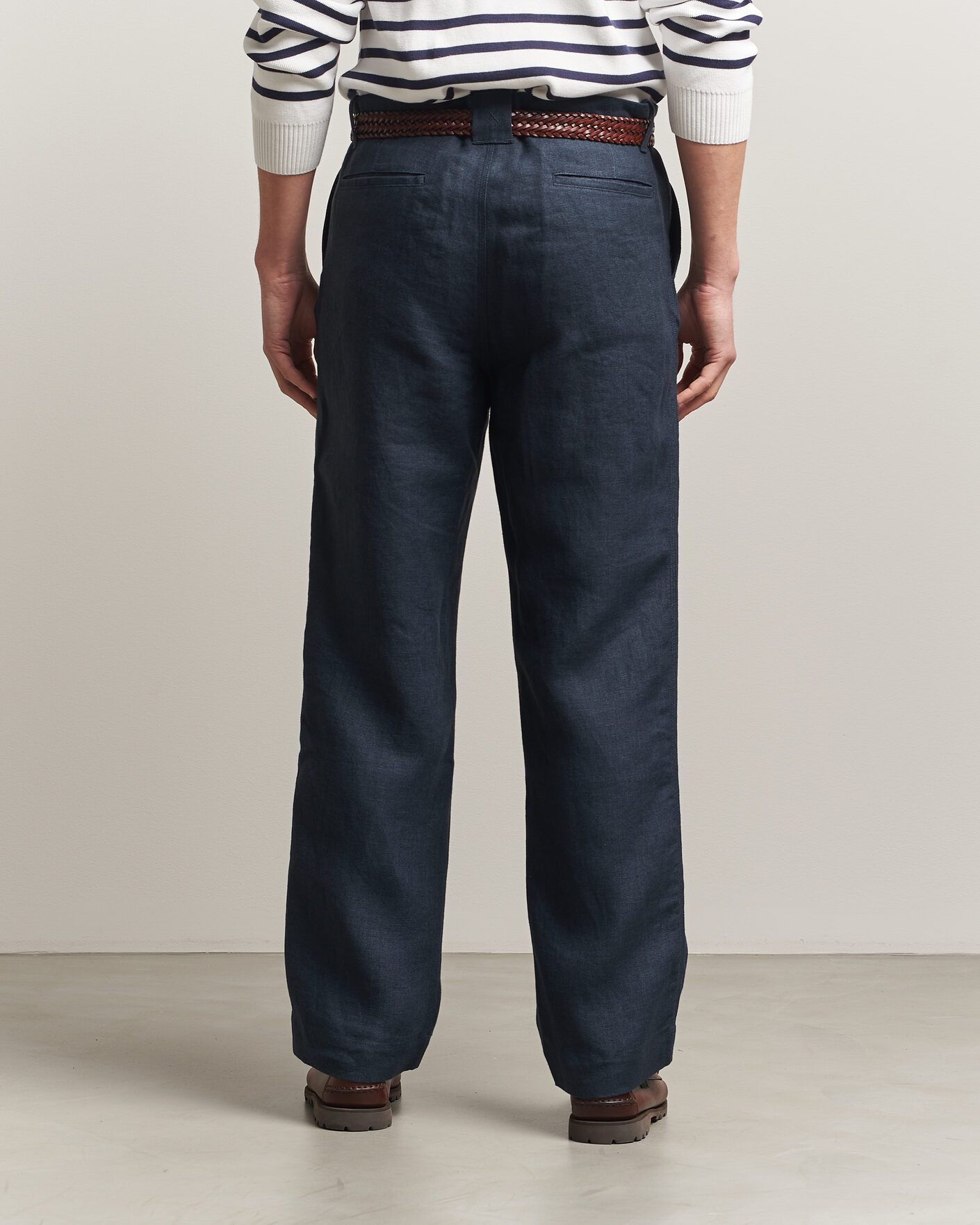 Herre | Bukser | Peregrine | Windsor Linen Trousers Navy
