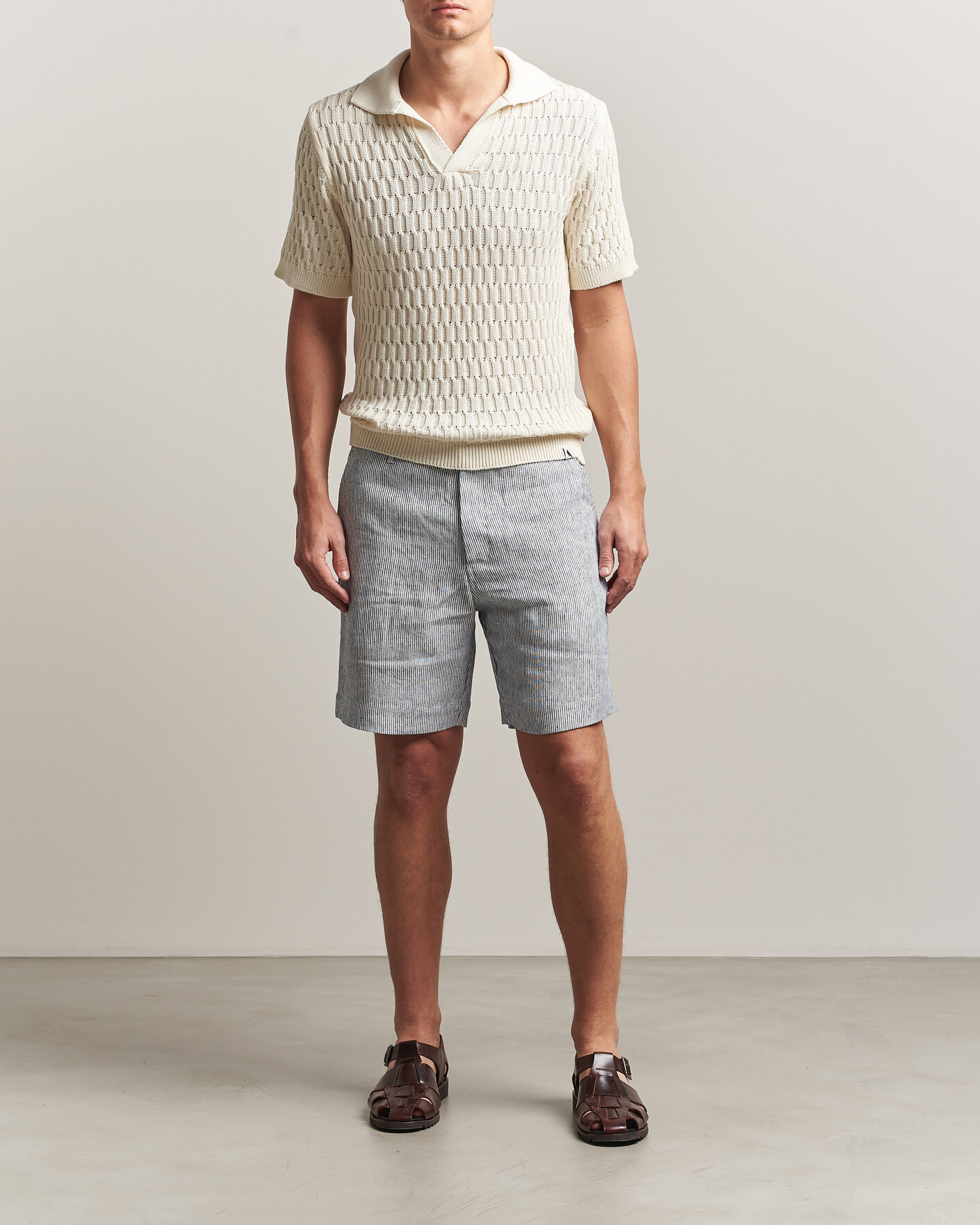 Herre | Polotrøjer | Peregrine | Cove Knitted Cotton Polo Shirt White