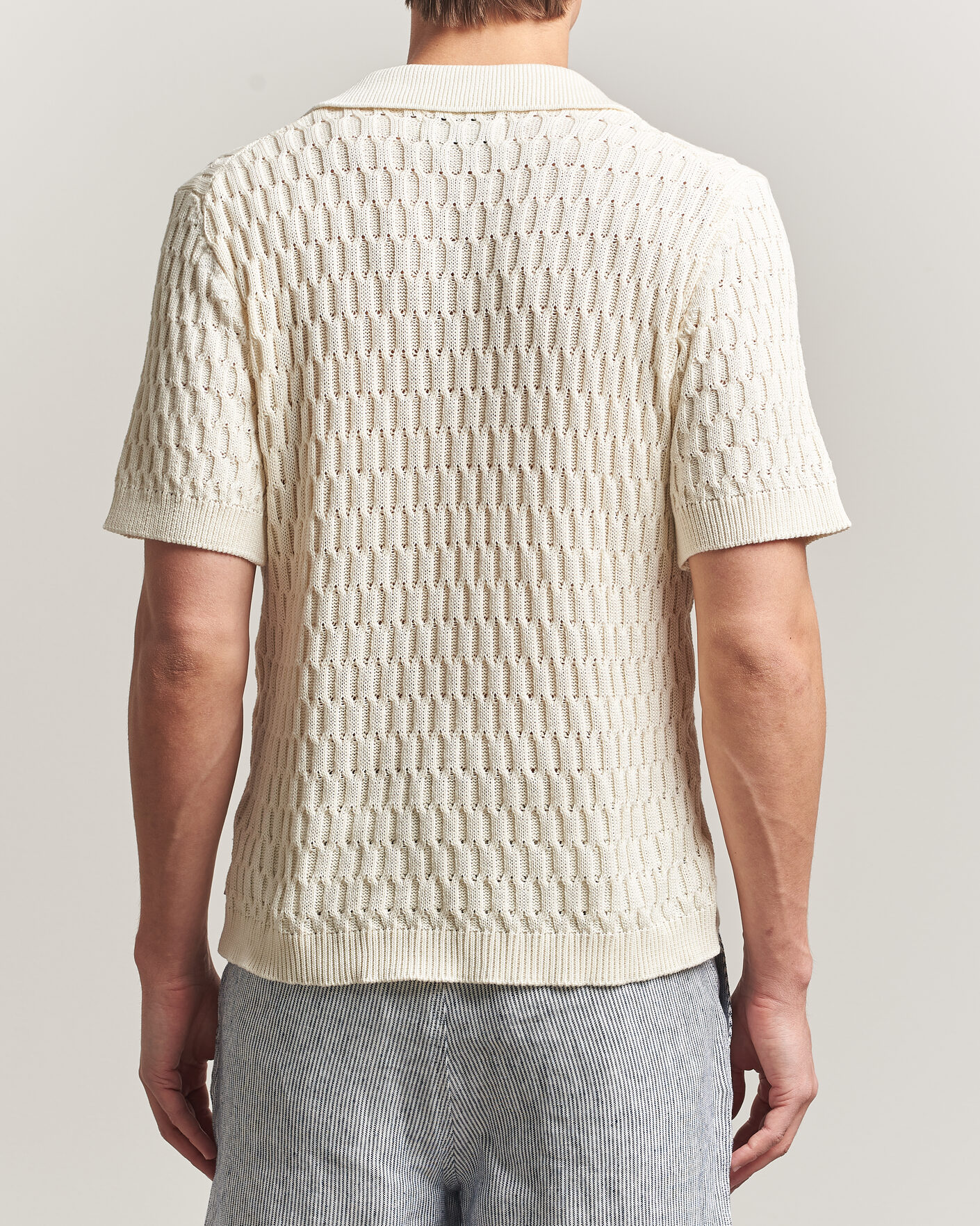 Herre | Polotrøjer | Peregrine | Cove Knitted Cotton Polo Shirt White