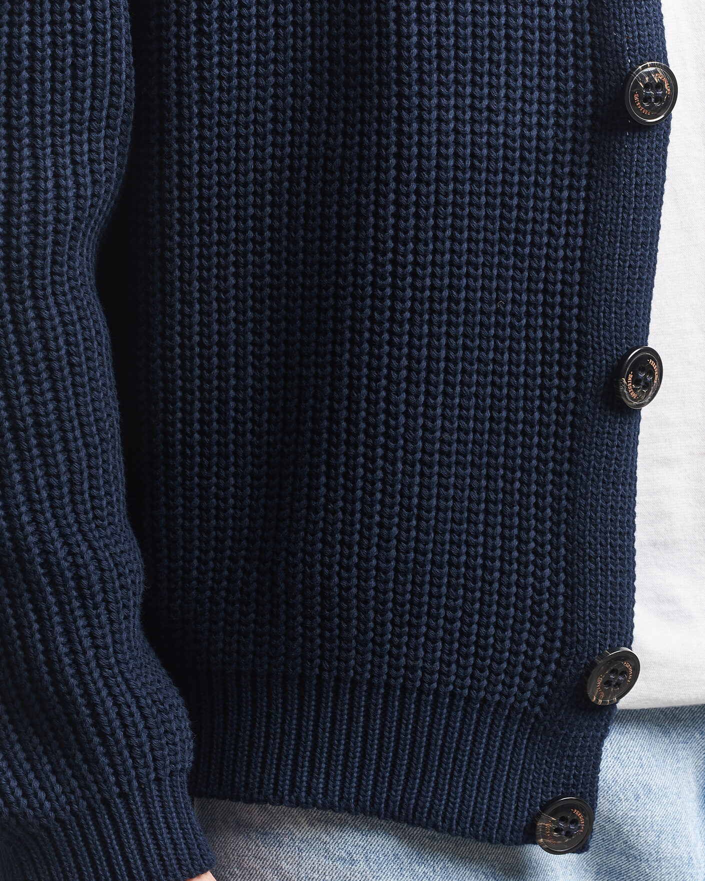 Herre | Trøjer | Peregrine | River Cotton Cardigan Navy
