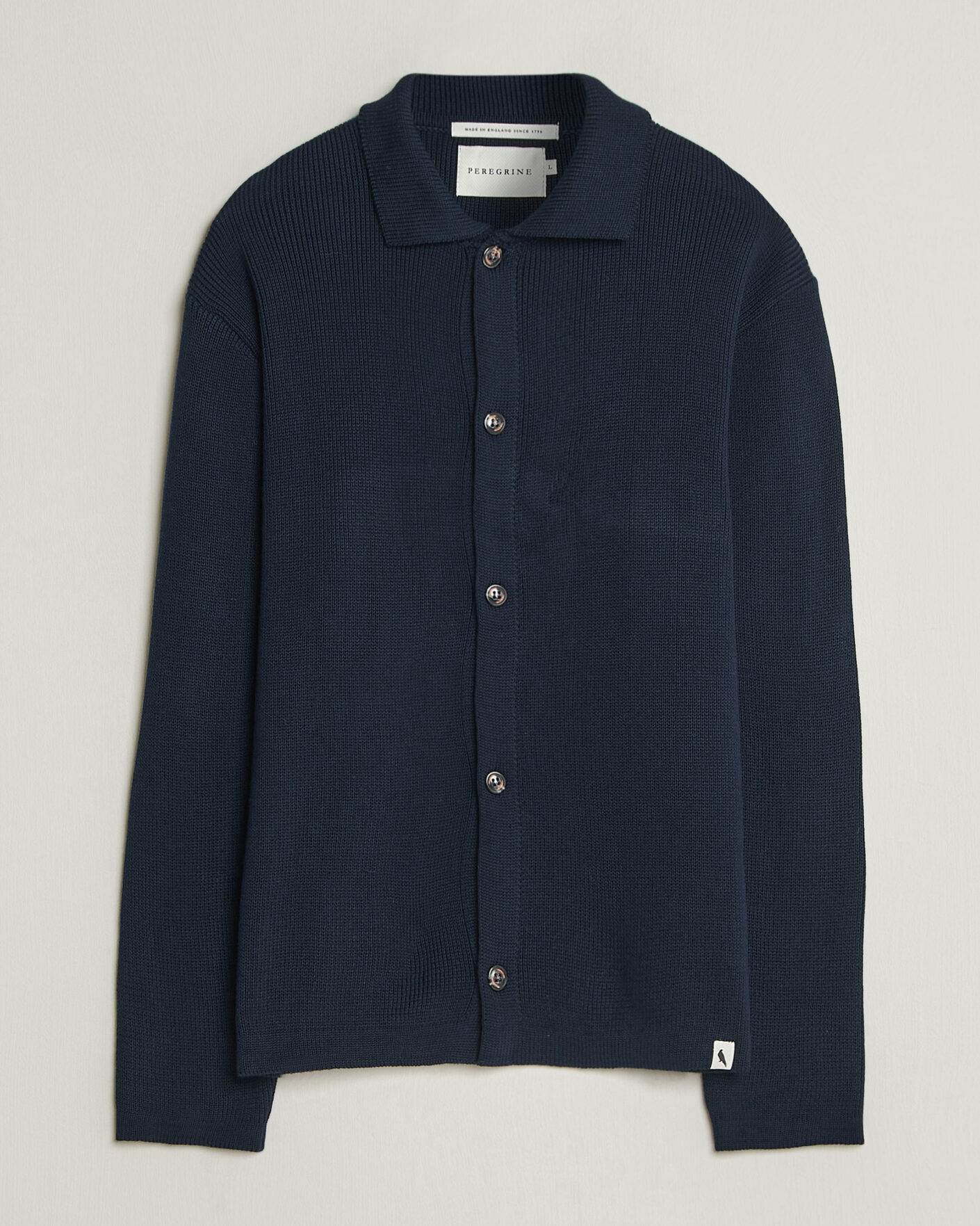 Herre | Trøjer | Peregrine | River Knitted Cotton Schacket Navy