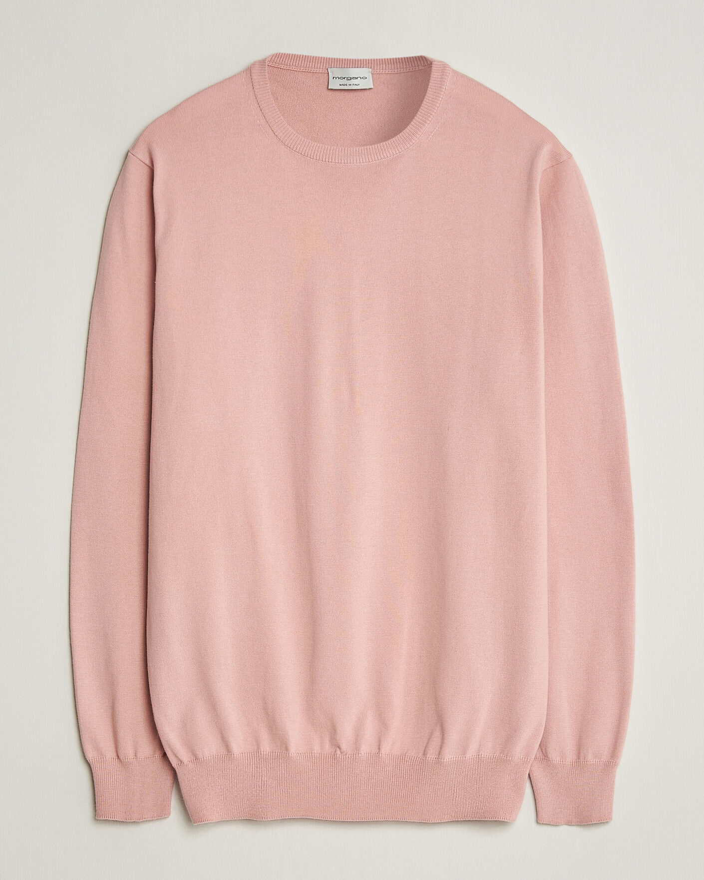 Herre | Trøjer | Morgano | Supersoft Egyptian Cotton Crew Neck Soft Pink