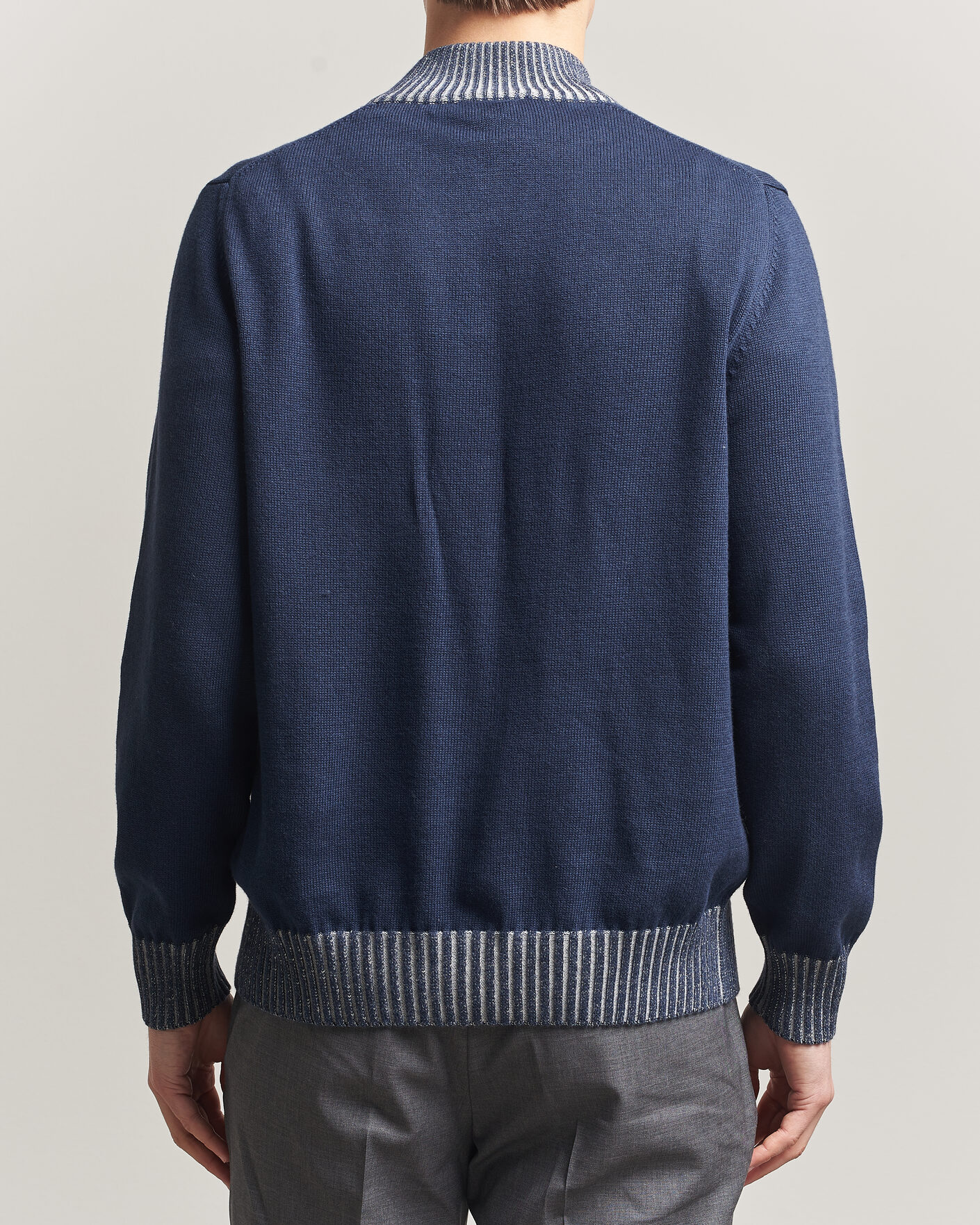 Herre | Trøjer | Morgano | Cotton/Cashmere Knitted Cardigan Navy