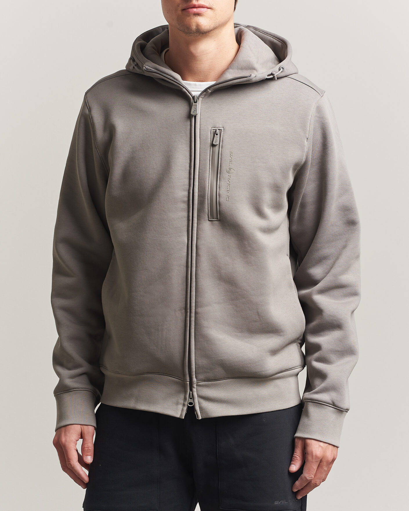 Herre | Trøjer | Sail Racing | Bowman Monochrome Full Zip Hoodie Oyster
