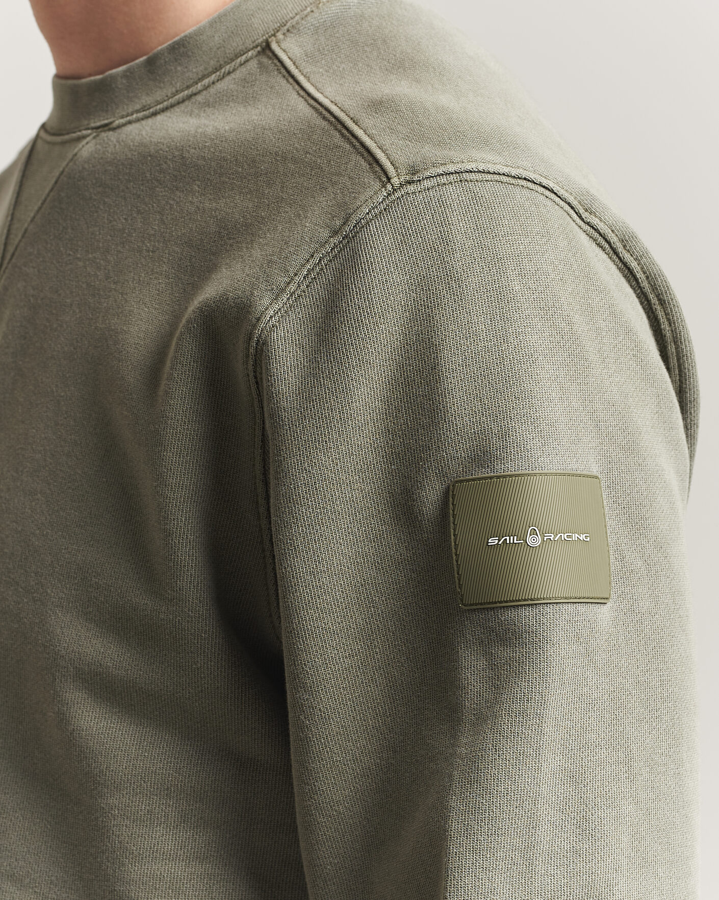 Herre | Trøjer | Sail Racing | Wind Pigment Dyed Sweatshirt Mud Green