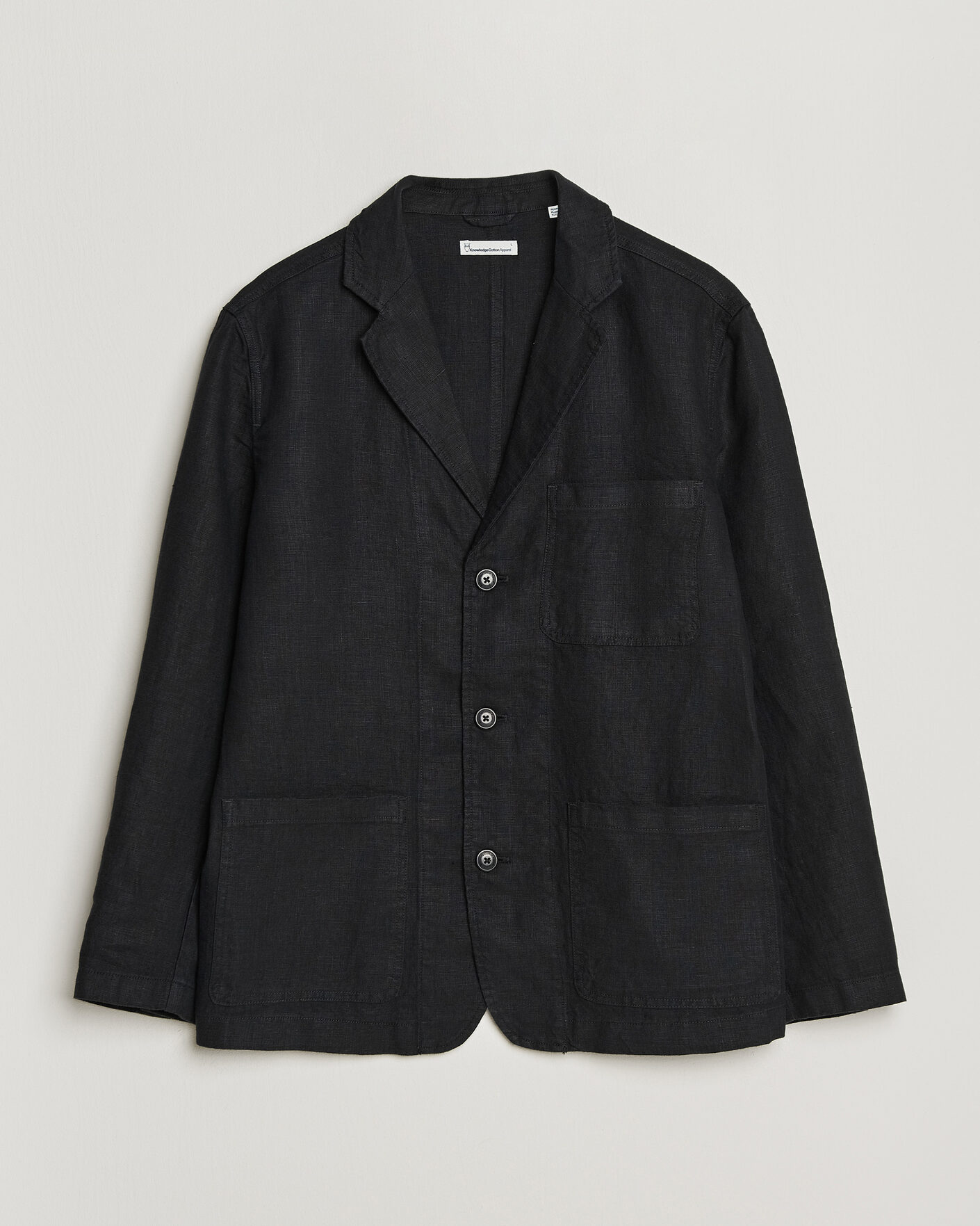 Herre | Blazere & jakker | KnowledgeCotton Apparel | Linen Blazer Black