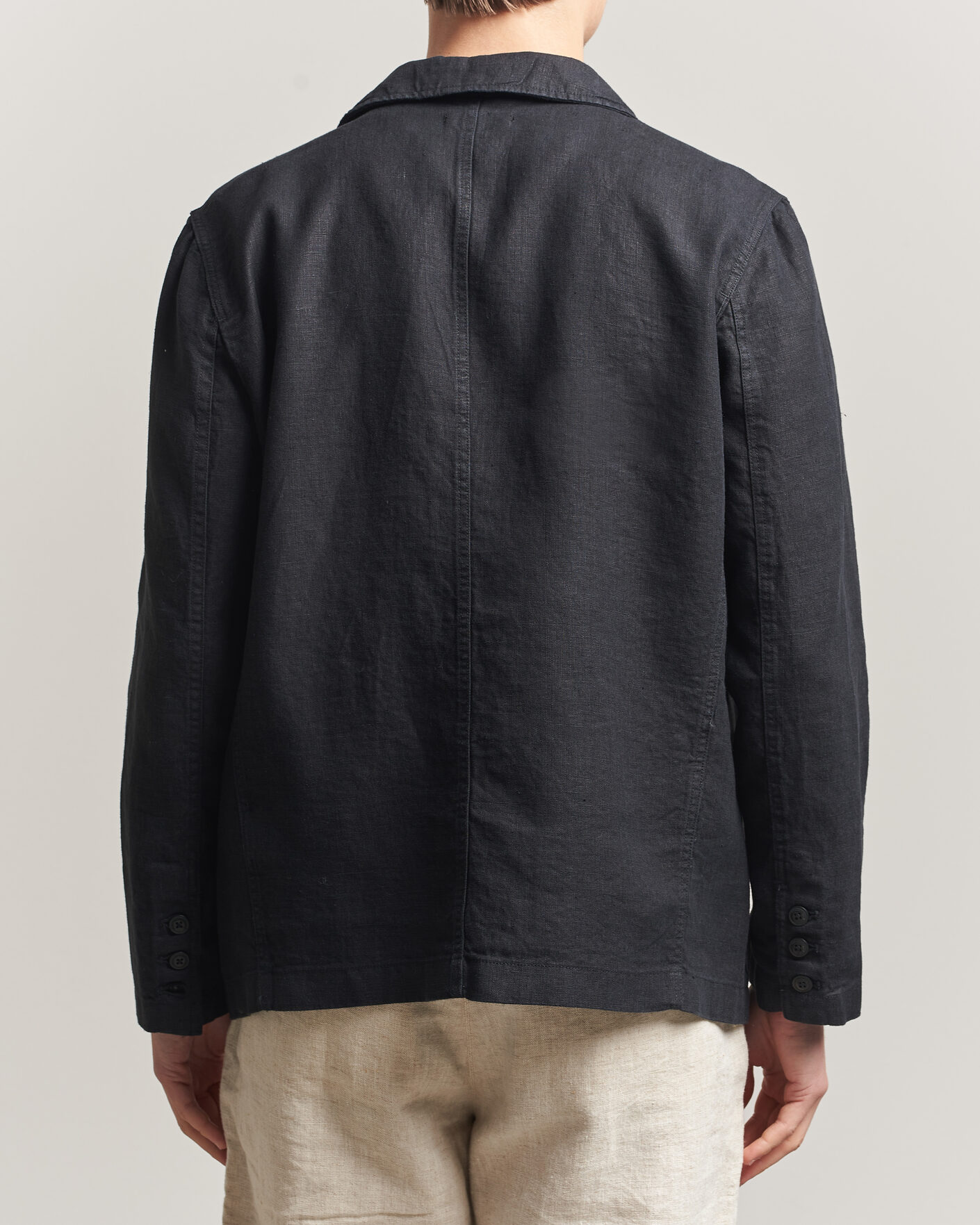 Herre | Blazere & jakker | KnowledgeCotton Apparel | Linen Blazer Black