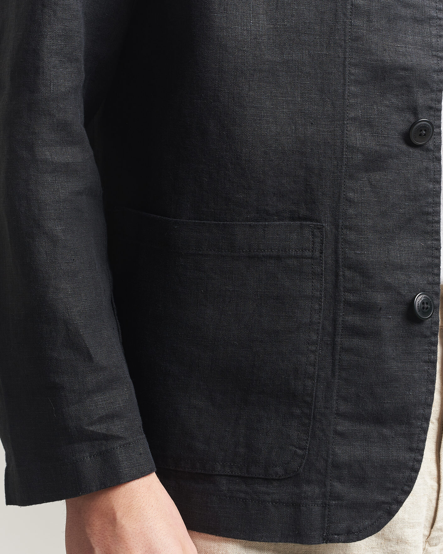 Herre | Blazere & jakker | KnowledgeCotton Apparel | Linen Blazer Black
