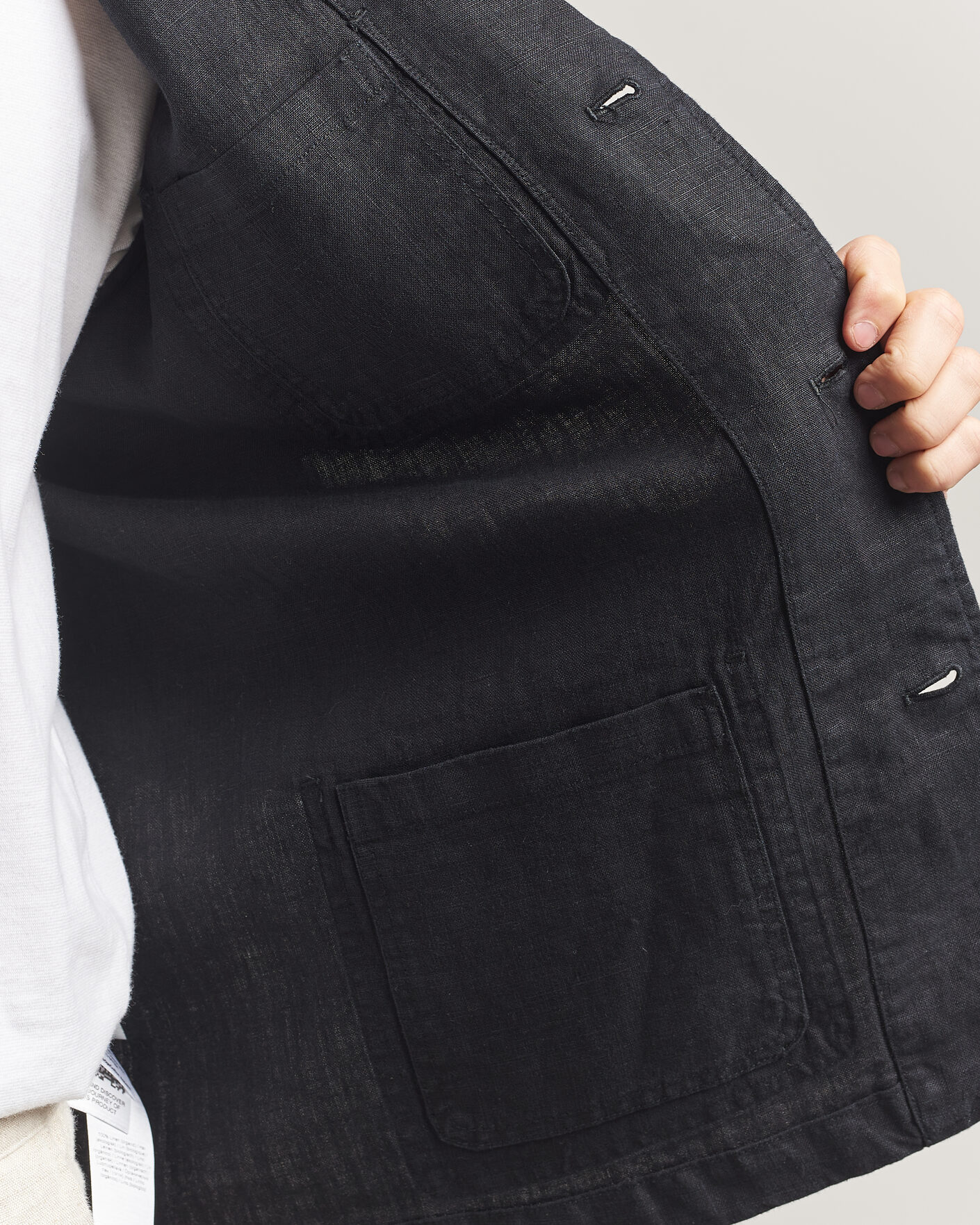 Herre | Blazere & jakker | KnowledgeCotton Apparel | Linen Blazer Black