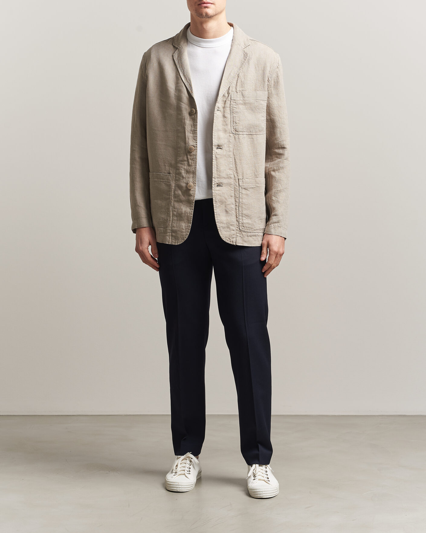 Herre | Blazere & jakker | KnowledgeCotton Apparel | Linen Blazer Twill