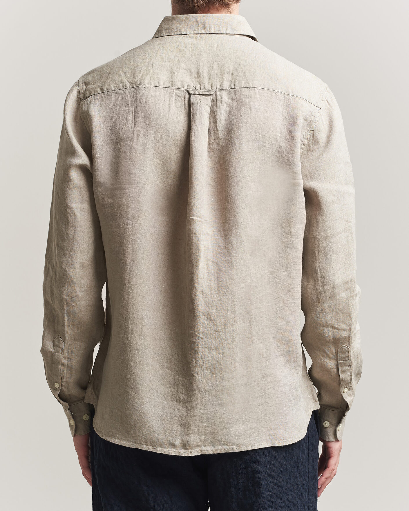Herre | Skjorter | KnowledgeCotton Apparel | Regular Linen Shirt Twill