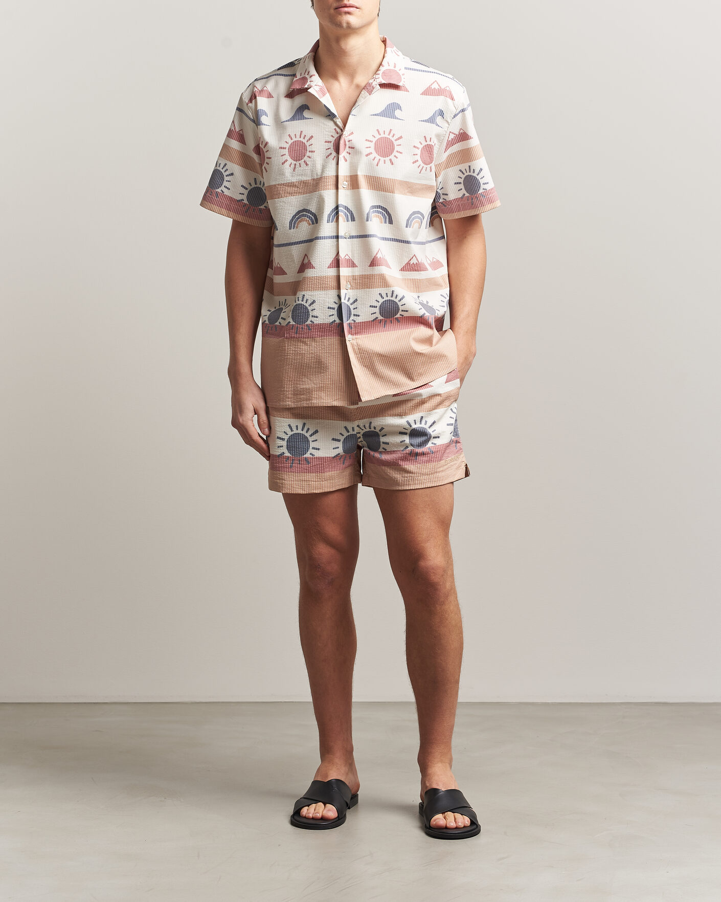 Herre | Badebukser | KnowledgeCotton Apparel | Printed Swimshorts Multi
