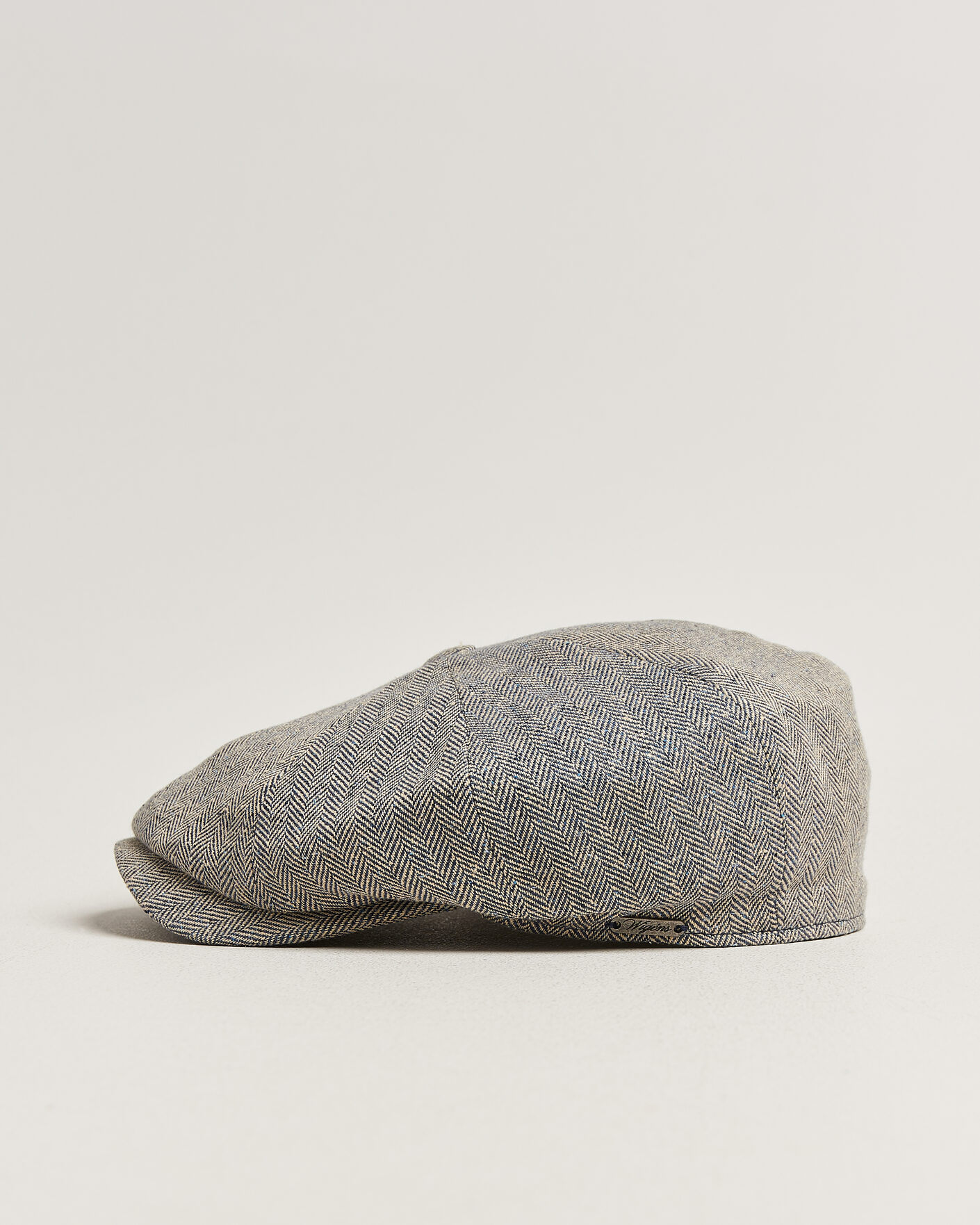 Herre | Hatte & kasketter | Wigéns | Newsboy Retro Herringbone Cap Blue