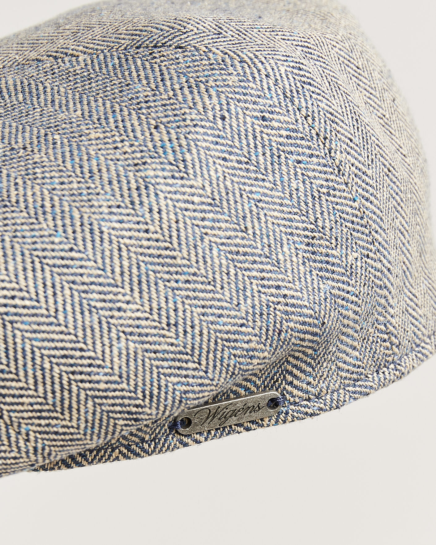 Herre | Hatte & kasketter | Wigéns | Newsboy Retro Herringbone Cap Blue