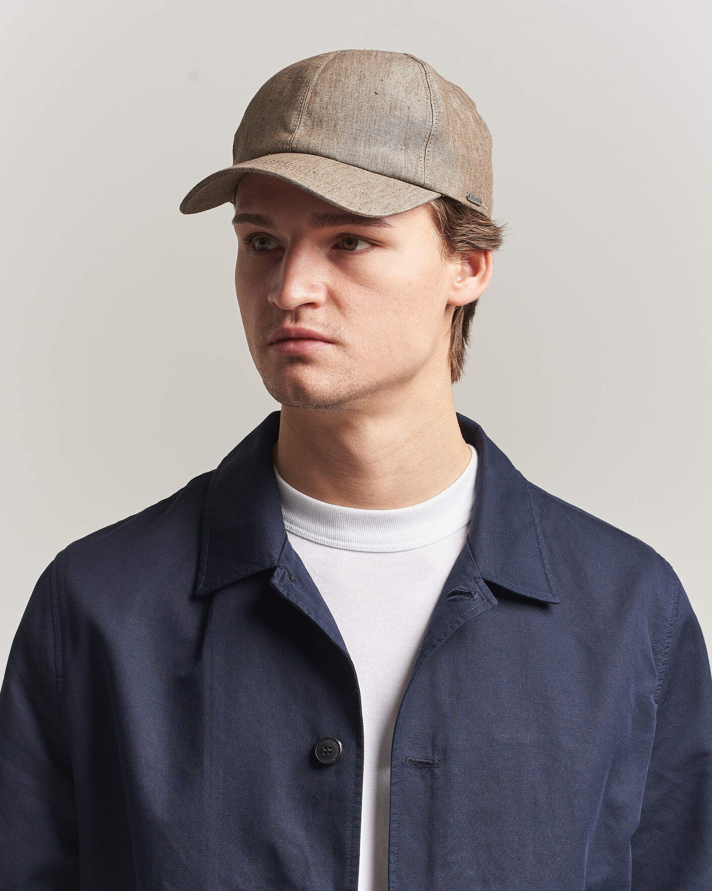 Herre | Hatte & kasketter | Wigéns | Baseball Linen Cap Light Brown