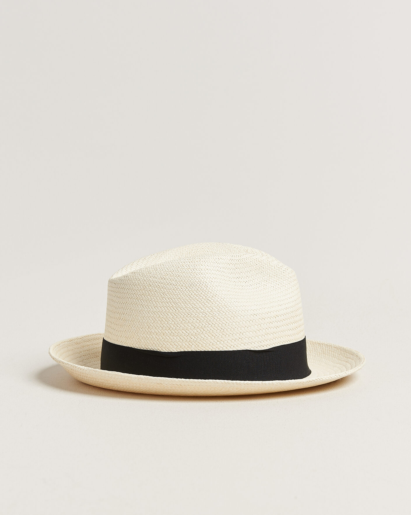 Herre | Hatte & kasketter | Wigéns | Trilby Panama Hat White/Black