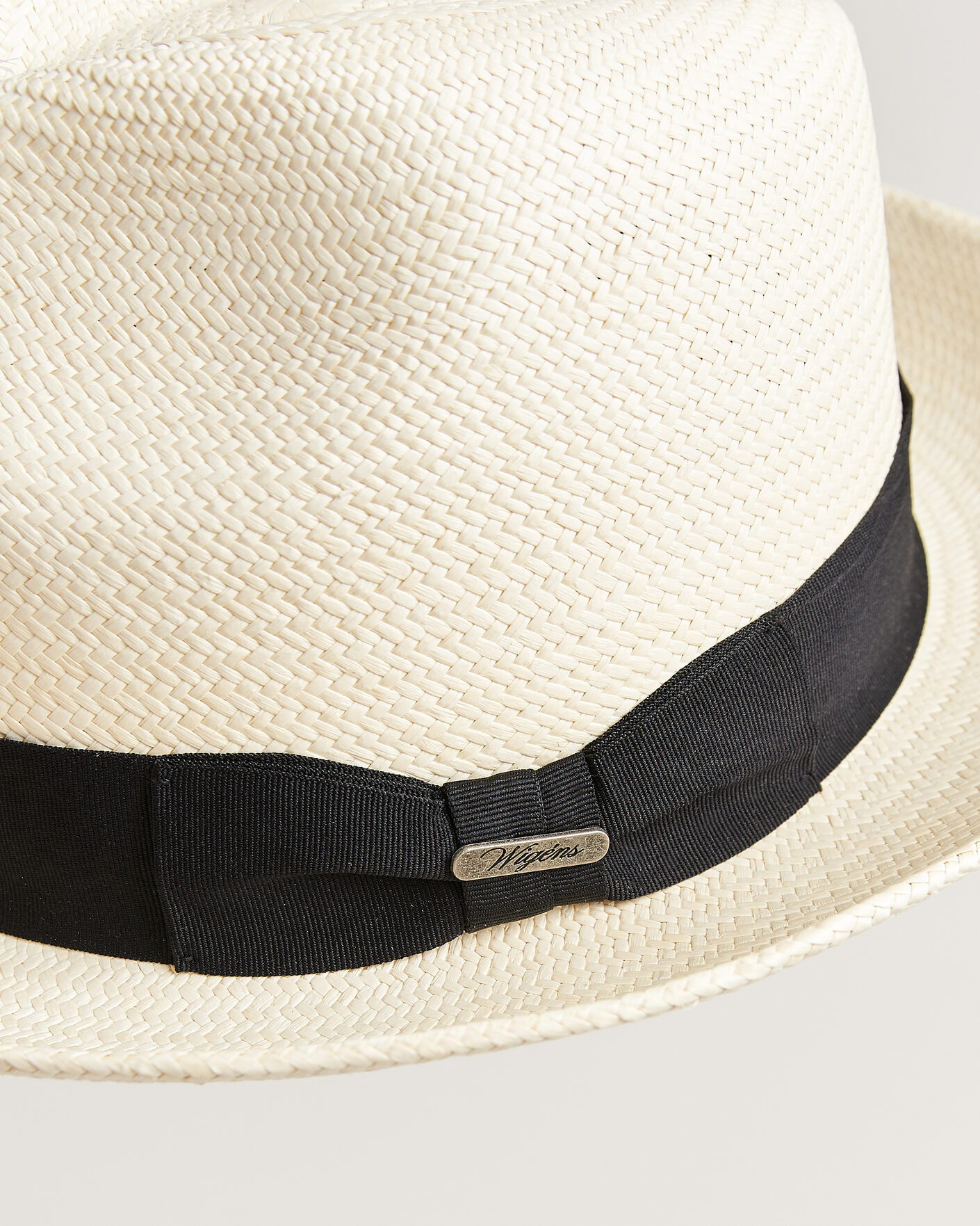 Herre | Hatte & kasketter | Wigéns | Trilby Panama Hat White/Black