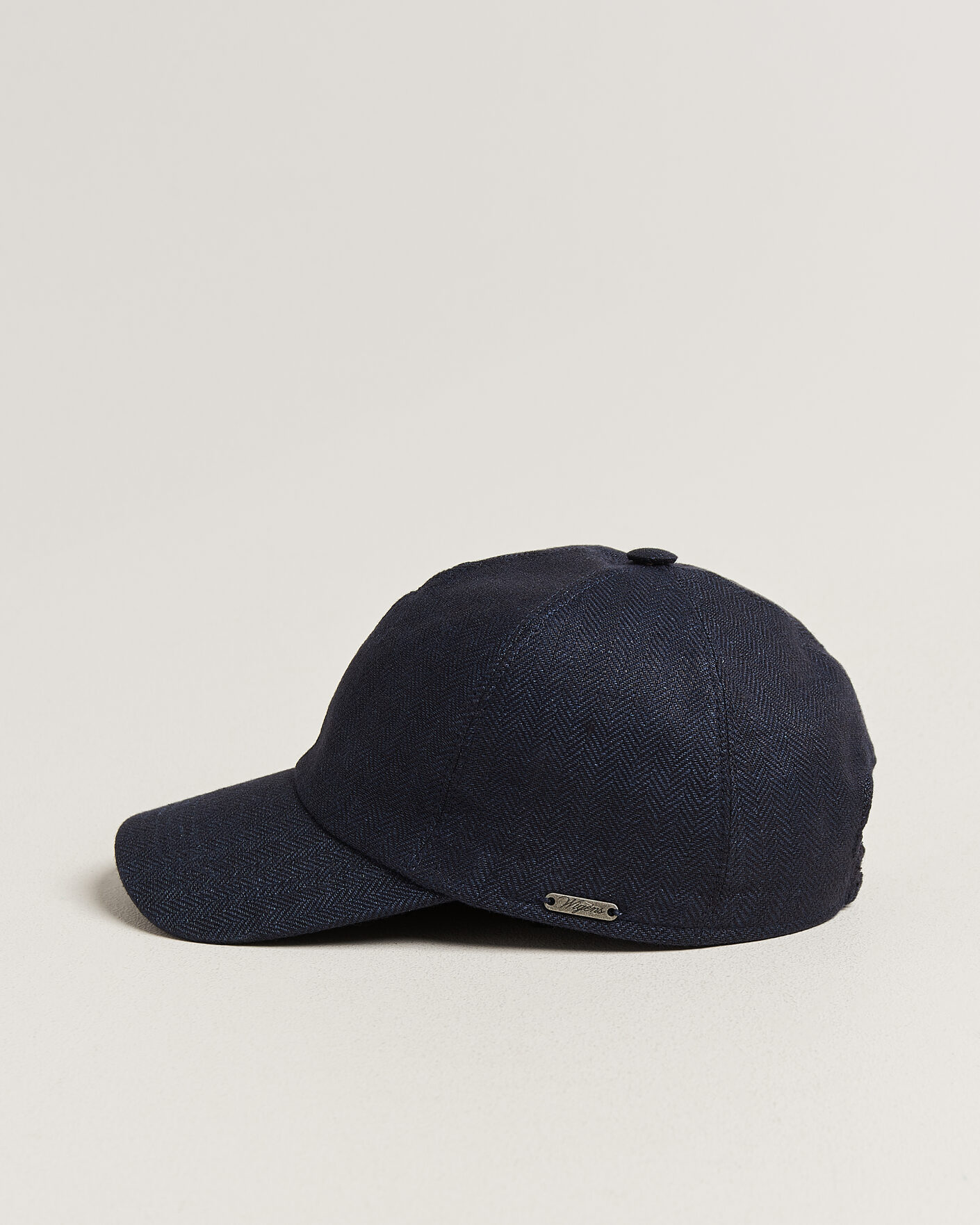 Herre | Hatte & kasketter | Wigéns | Baseball Linen Herringbone Cap Navy