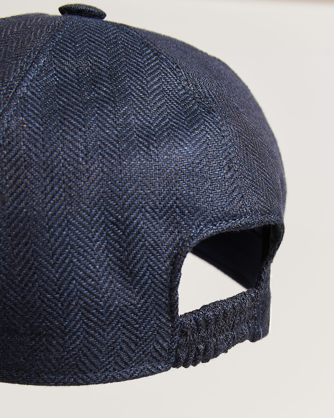 Herre | Hatte & kasketter | Wigéns | Baseball Linen Herringbone Cap Navy