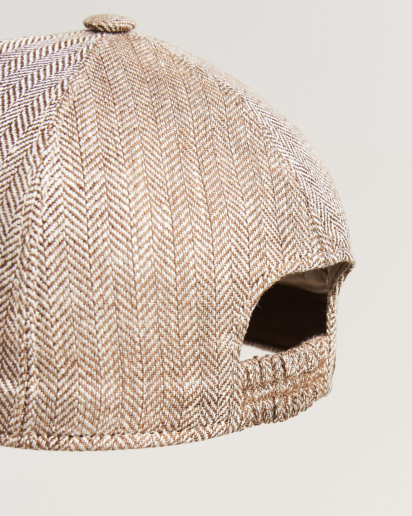 Herre | Hatte & kasketter | Wigéns | Baseball Linen Herringbone Cap Brown