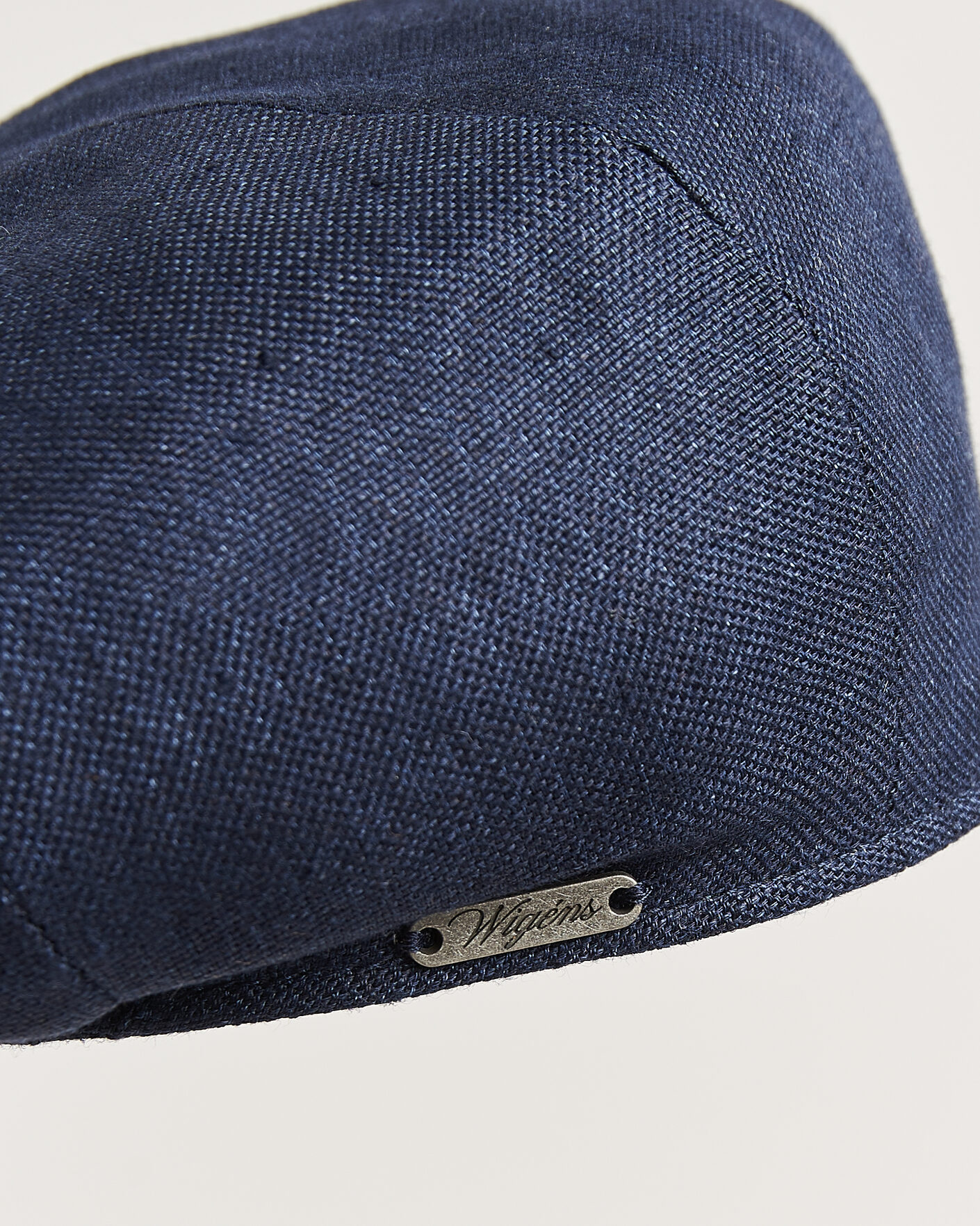 Herre | Hatte & kasketter | Wigéns | Newsboy Retro Hopsack Linen Cap Navy