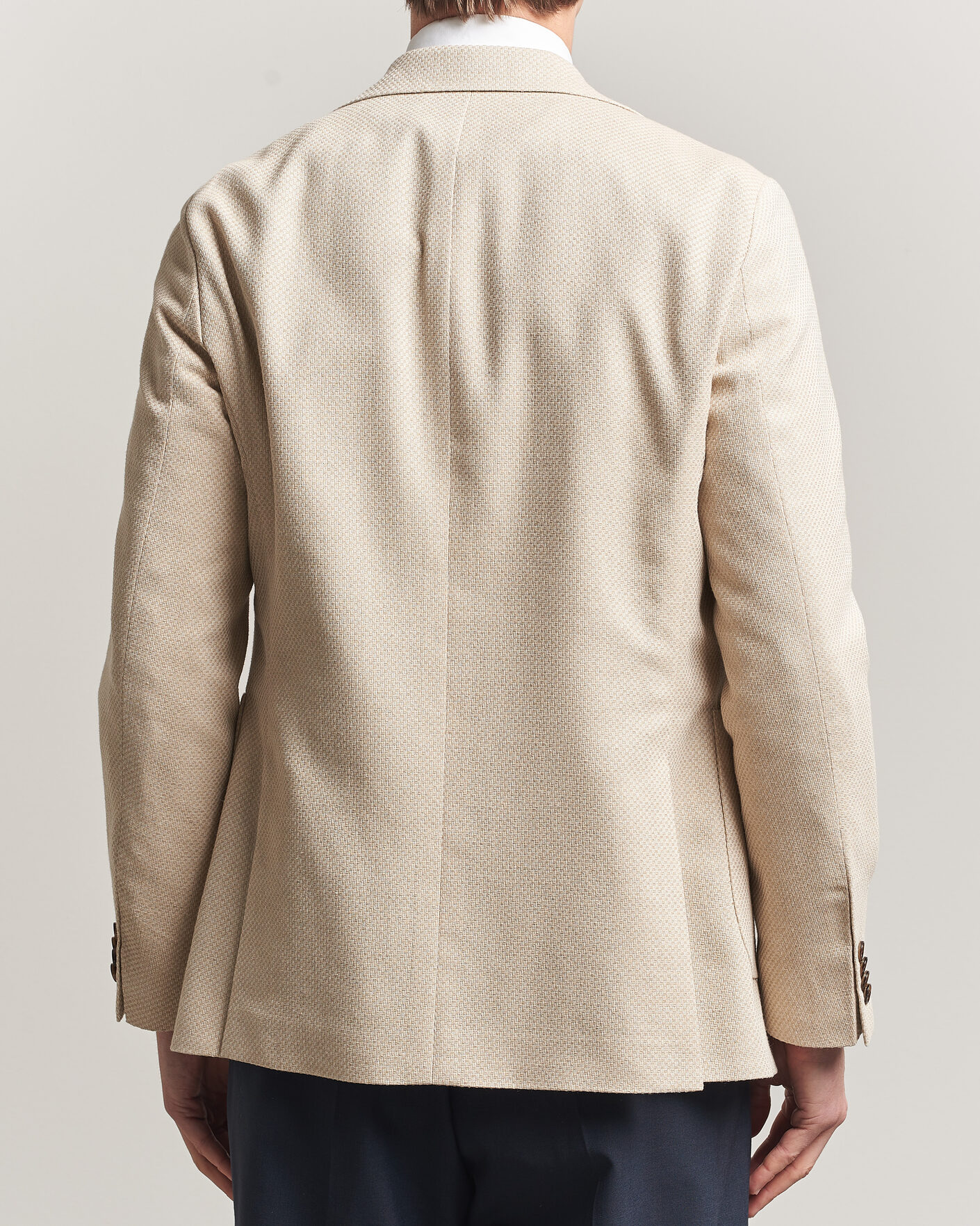 Herre | Blazere & jakker | Oscar Jacobson | Fogerty Patch Structure Cotton Blazer Beige