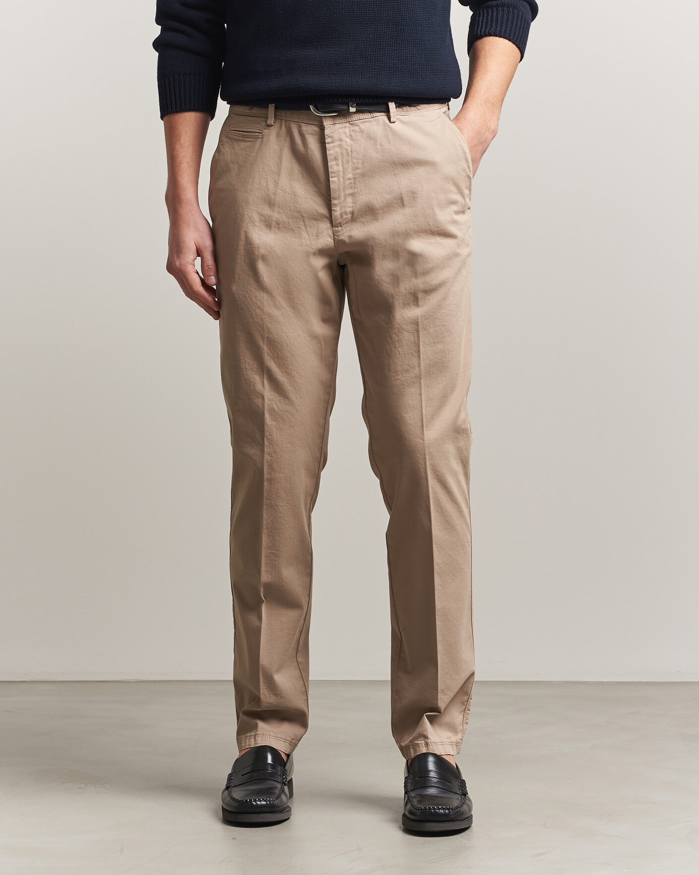 Herre | Bukser | Oscar Jacobson | Danik Cotton Trousers Beige