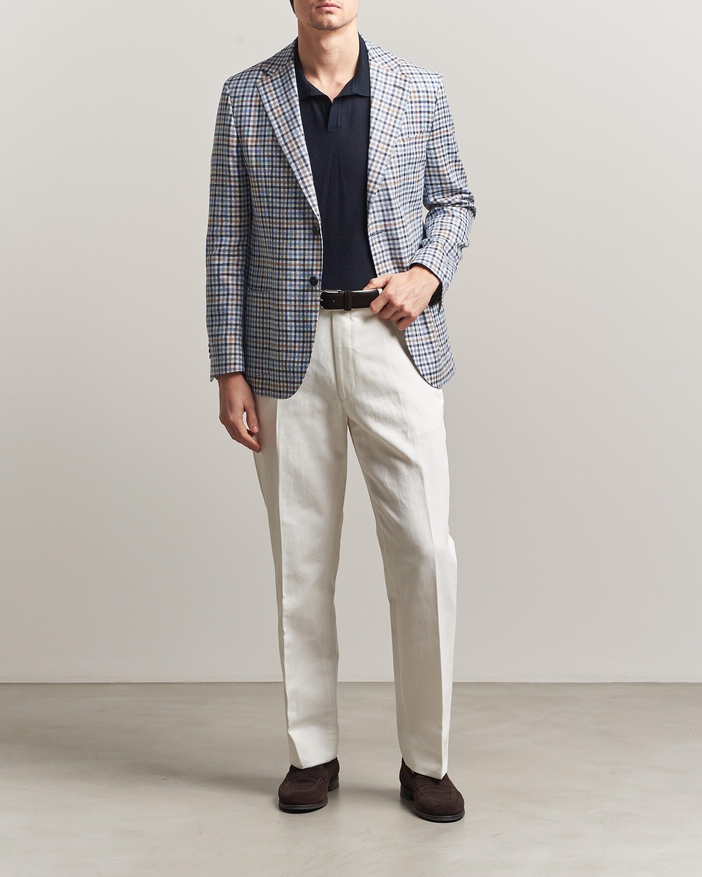 Herre | Bukser | Oscar Jacobson | Dell Cotton Trousers White
