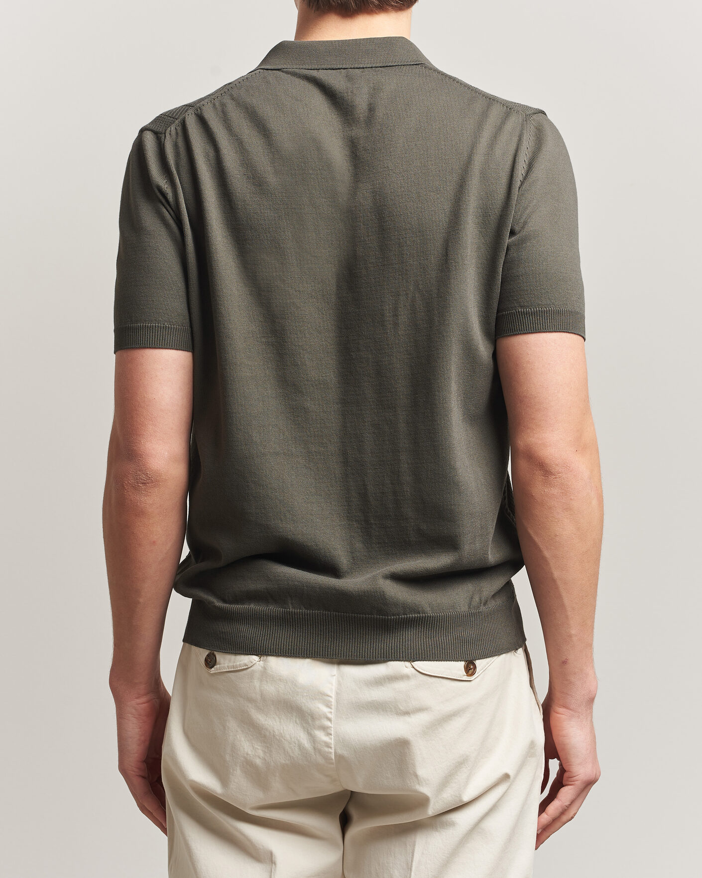 Herre | Polotrøjer | Oscar Jacobson | Barto Structured Cotton Polo Green