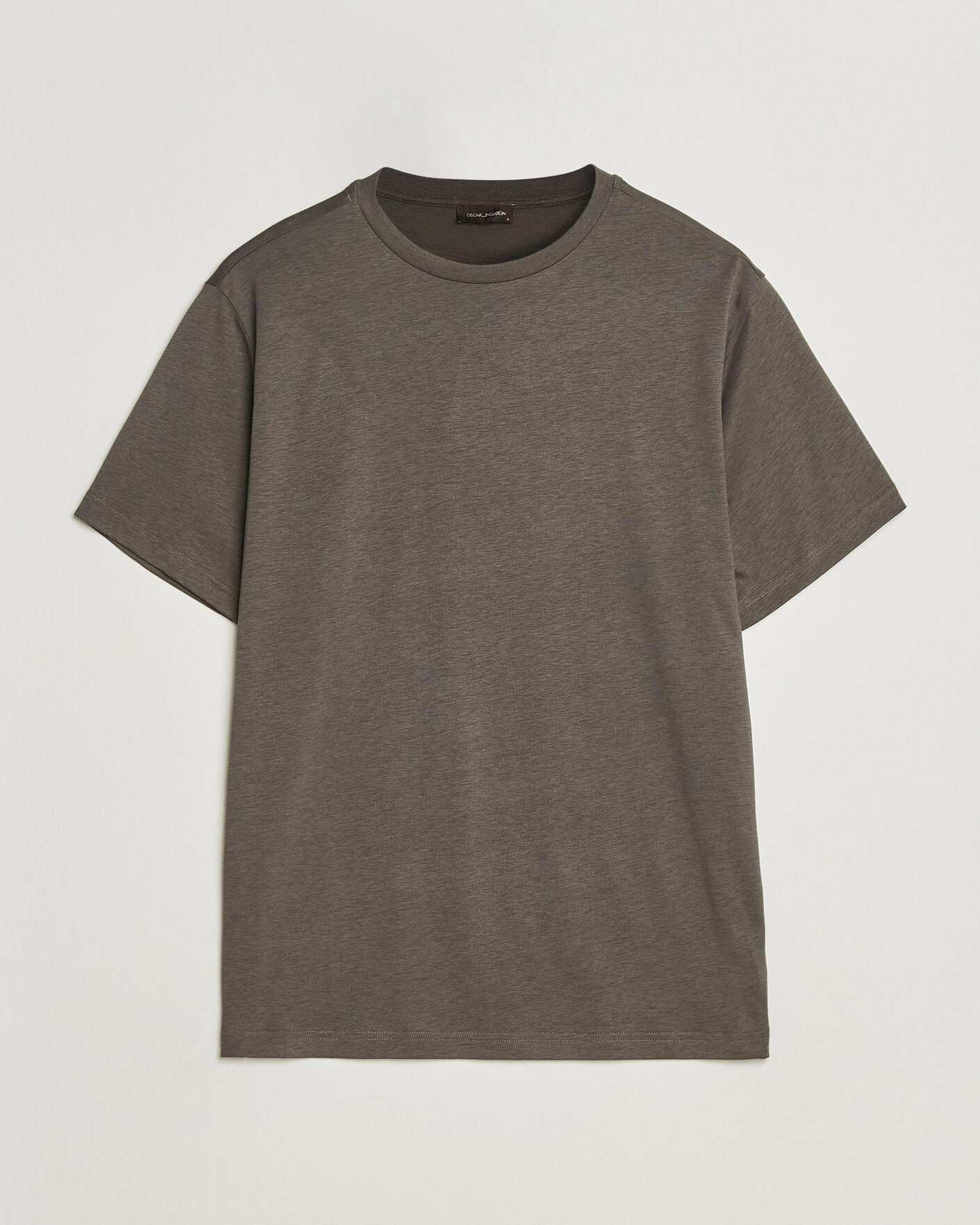 Herre | T-Shirts | Oscar Jacobson | Kim Lyocel/Cotton T-Shirt Green