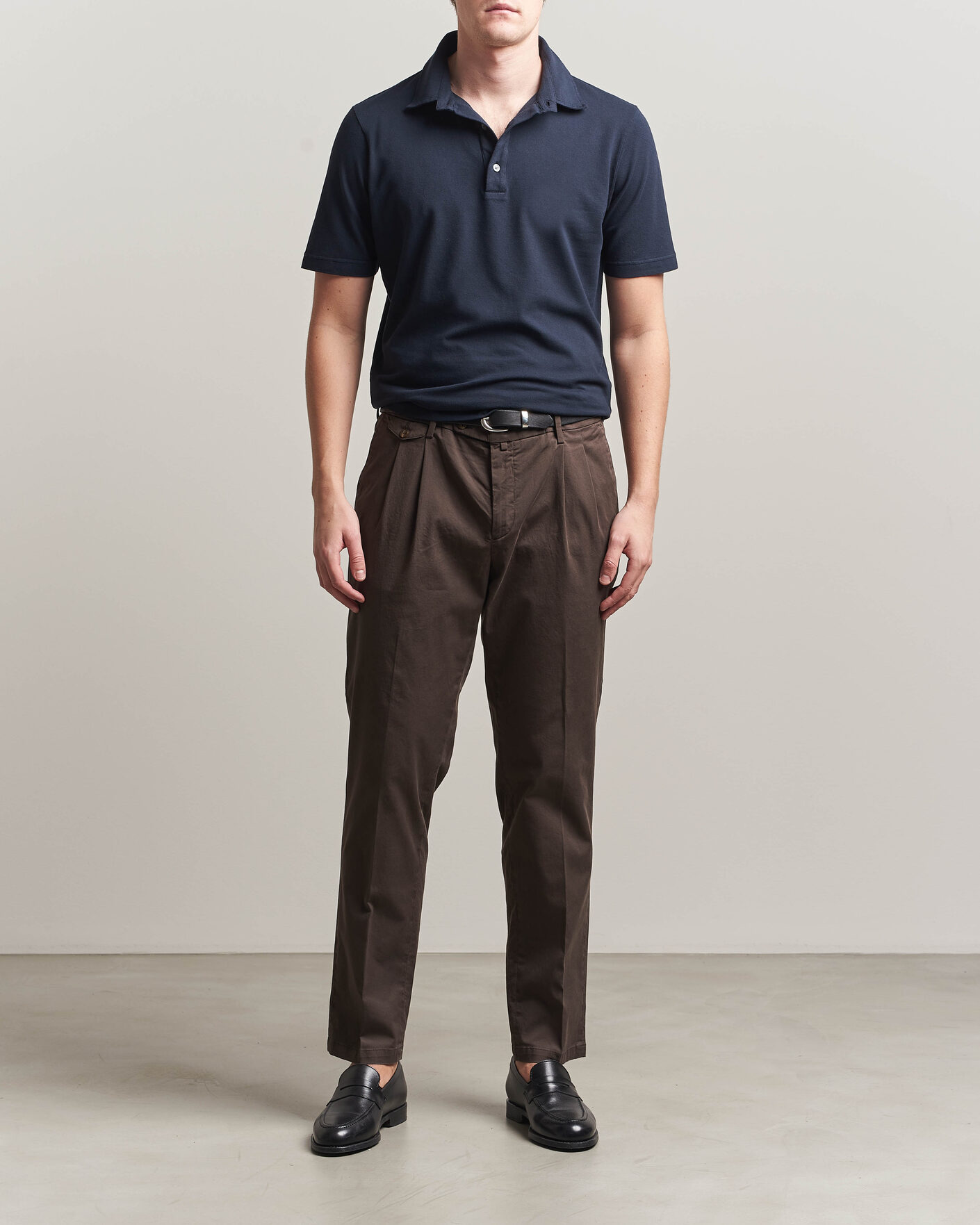 Herre | Polotrøjer | Zanone | Soft Cotton Piquet Polo Navy