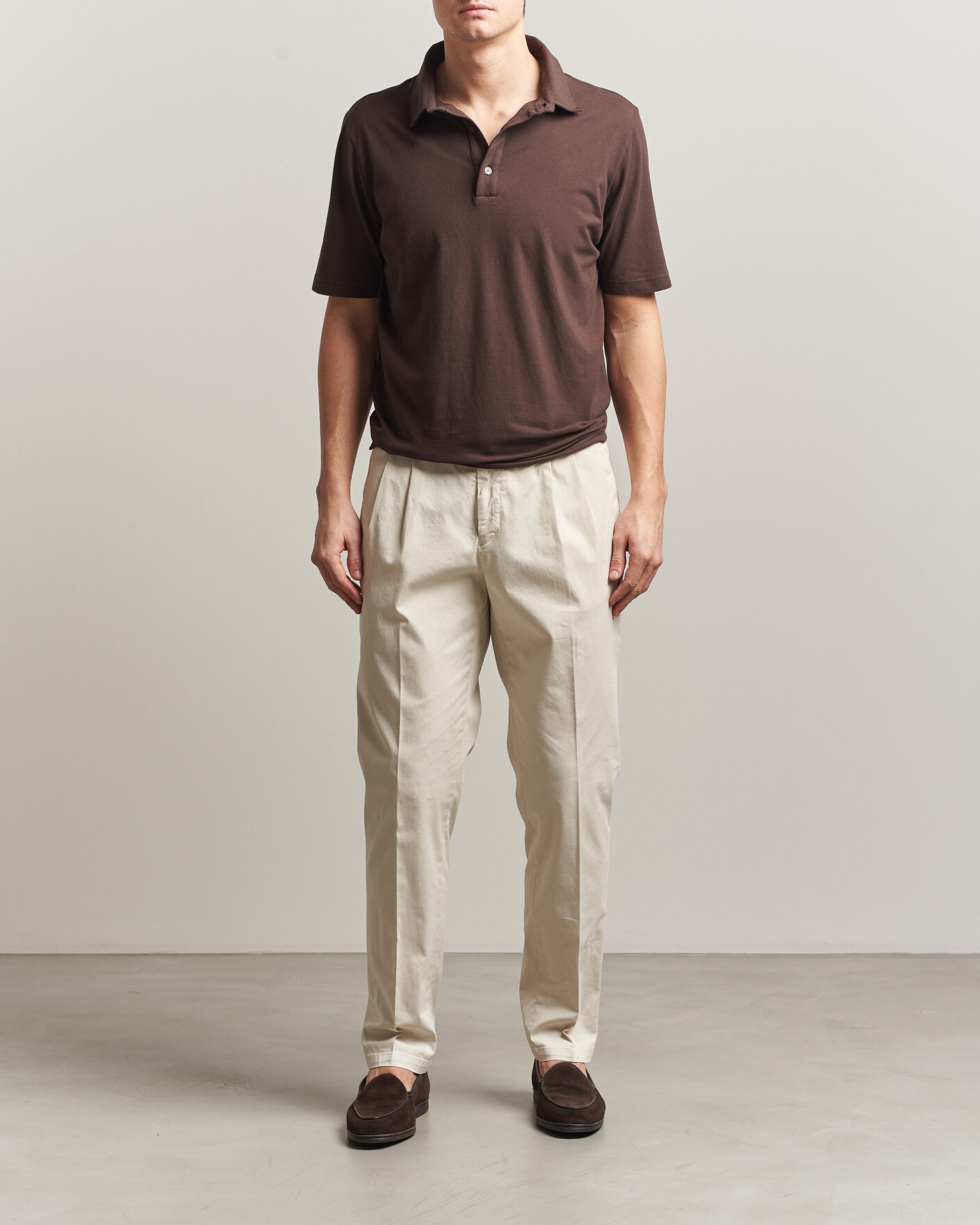 Herre | Polotrøjer | Zanone | Soft Cotton Piquet Polo Chocolate