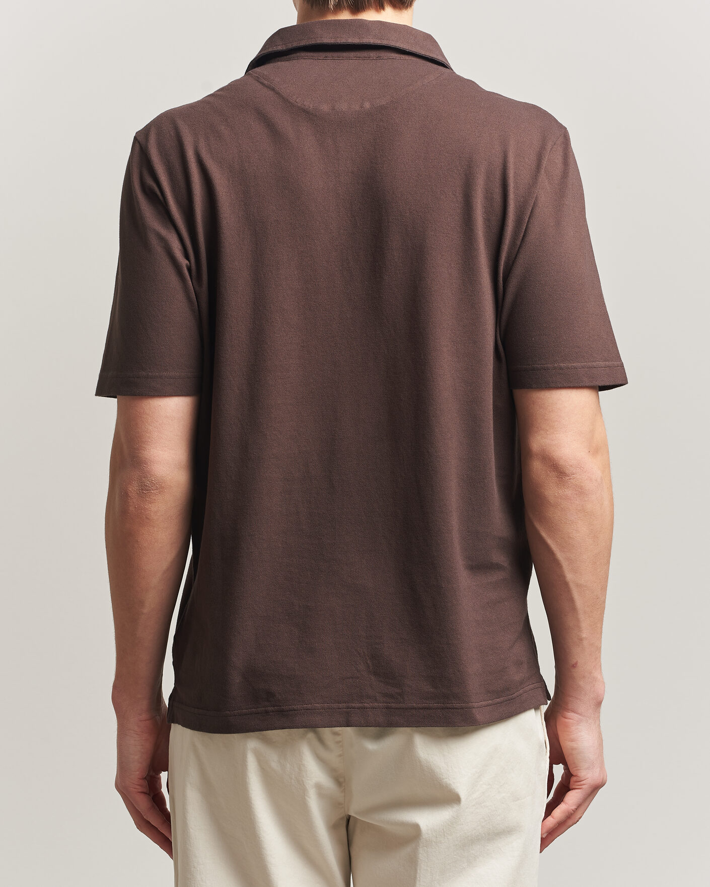 Herre | Polotrøjer | Zanone | Soft Cotton Piquet Polo Chocolate