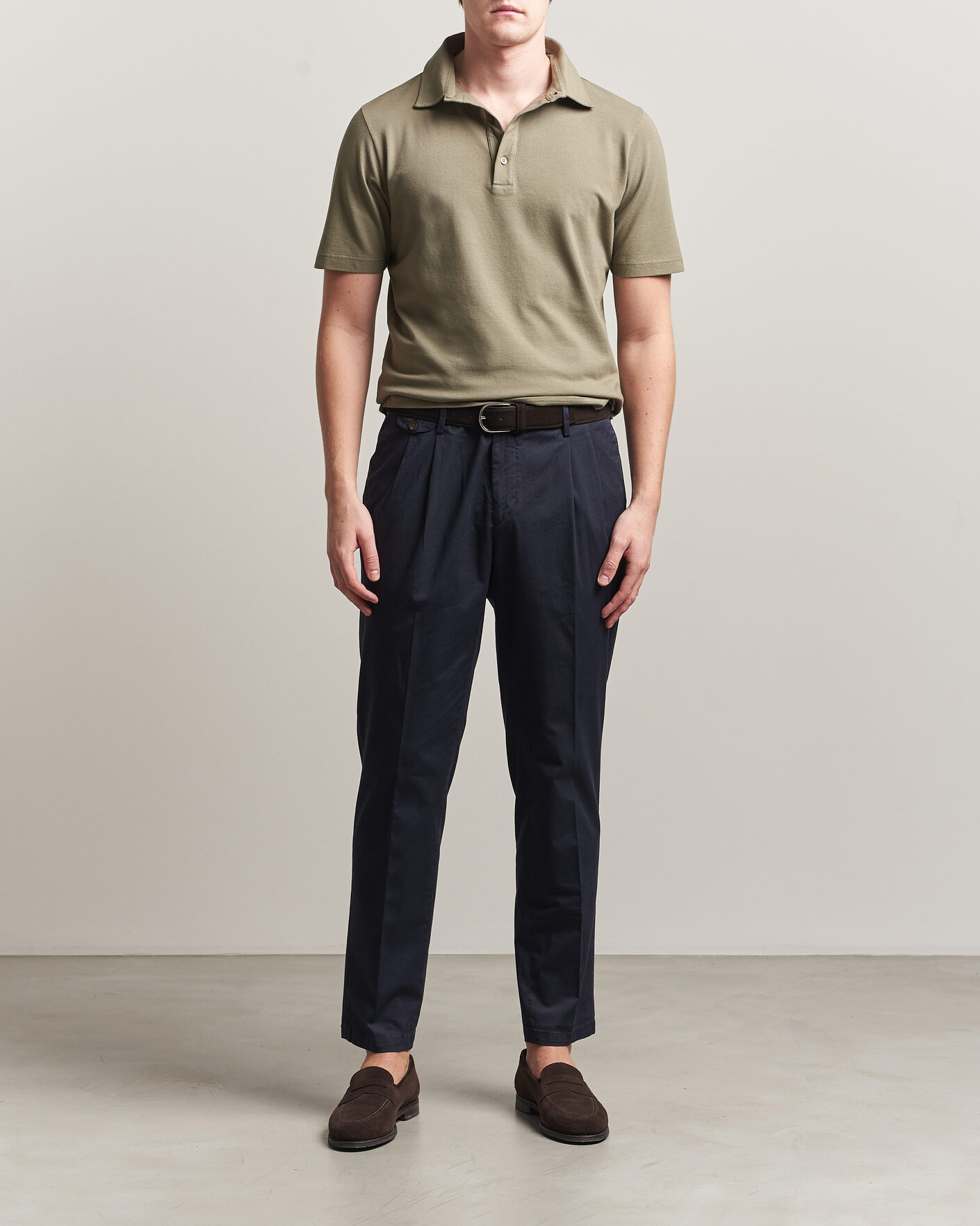 Herre | Polotrøjer | Zanone | Soft Cotton Piquet Polo Taupe