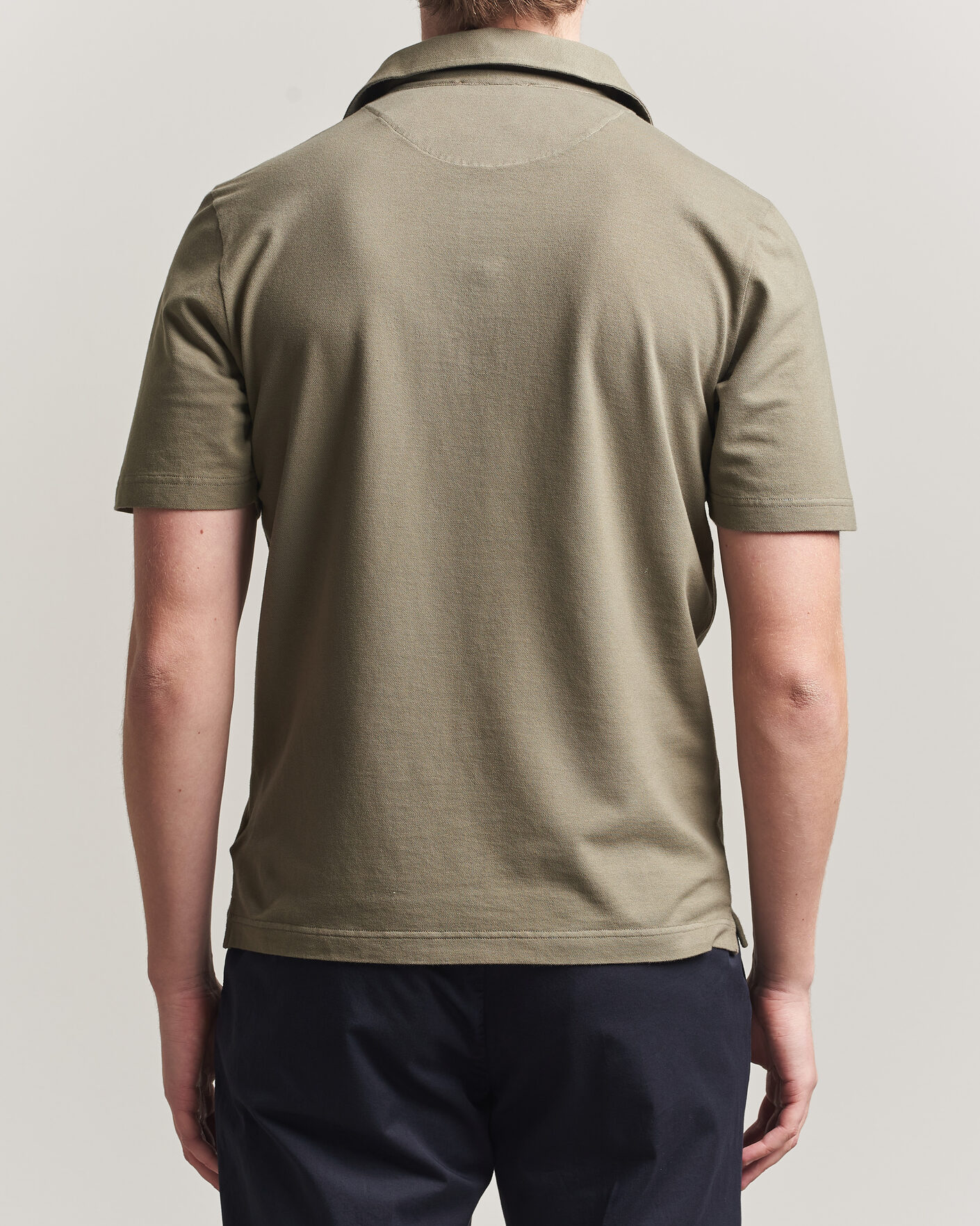 Herre | Polotrøjer | Zanone | Soft Cotton Piquet Polo Taupe