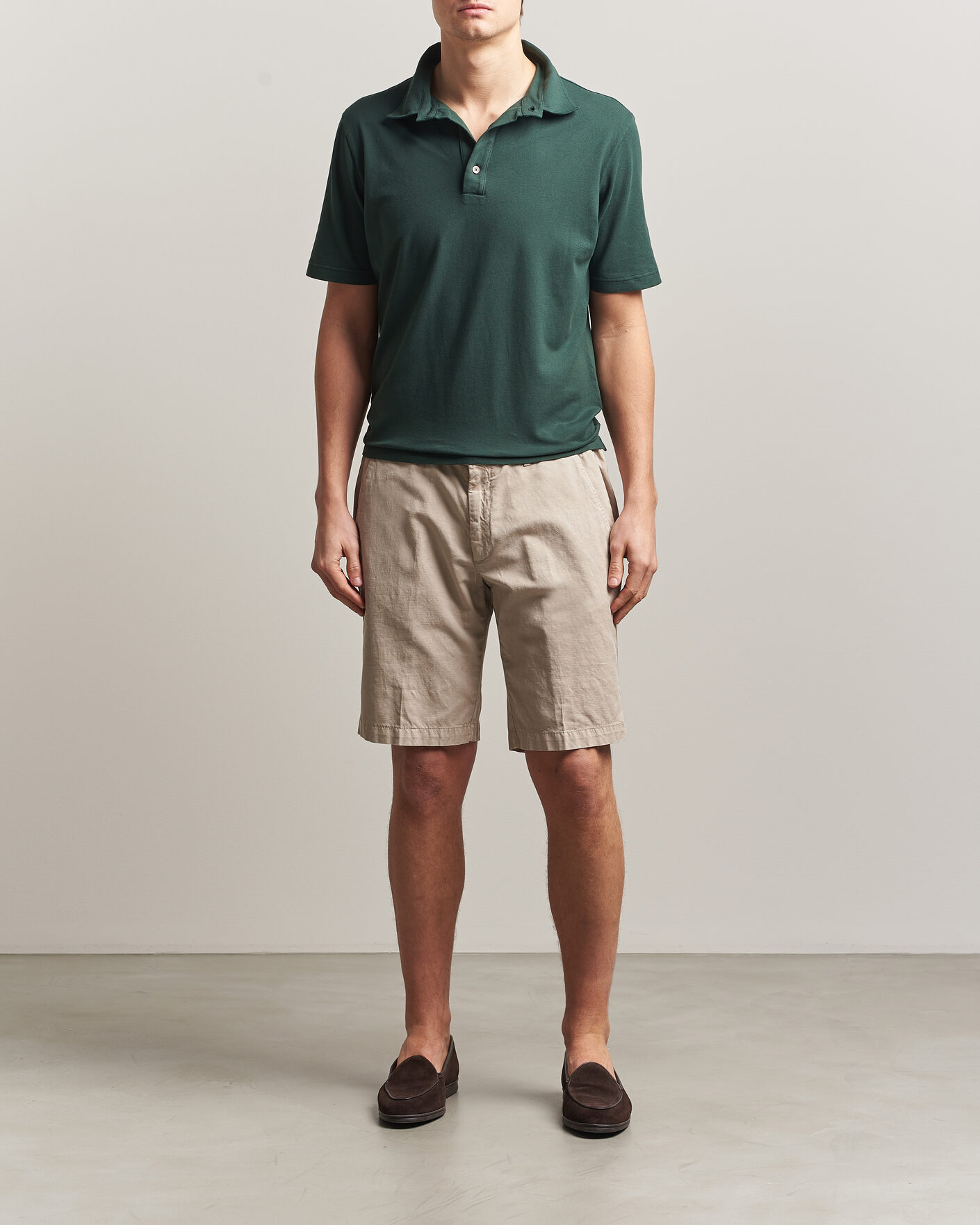 Herre | Polotrøjer | Zanone | Soft Cotton Piquet Polo Dark Green