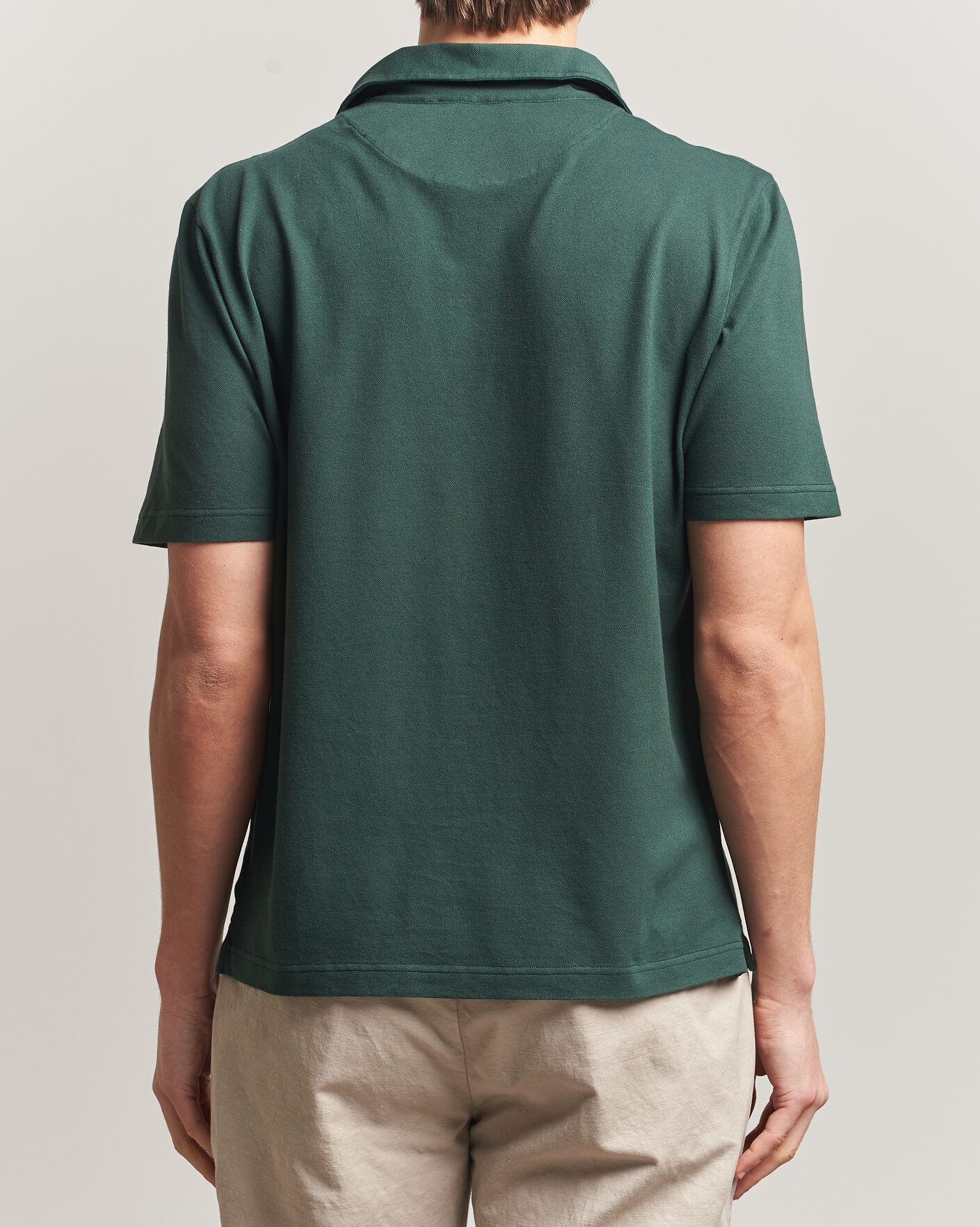Herre | Polotrøjer | Zanone | Soft Cotton Piquet Polo Dark Green