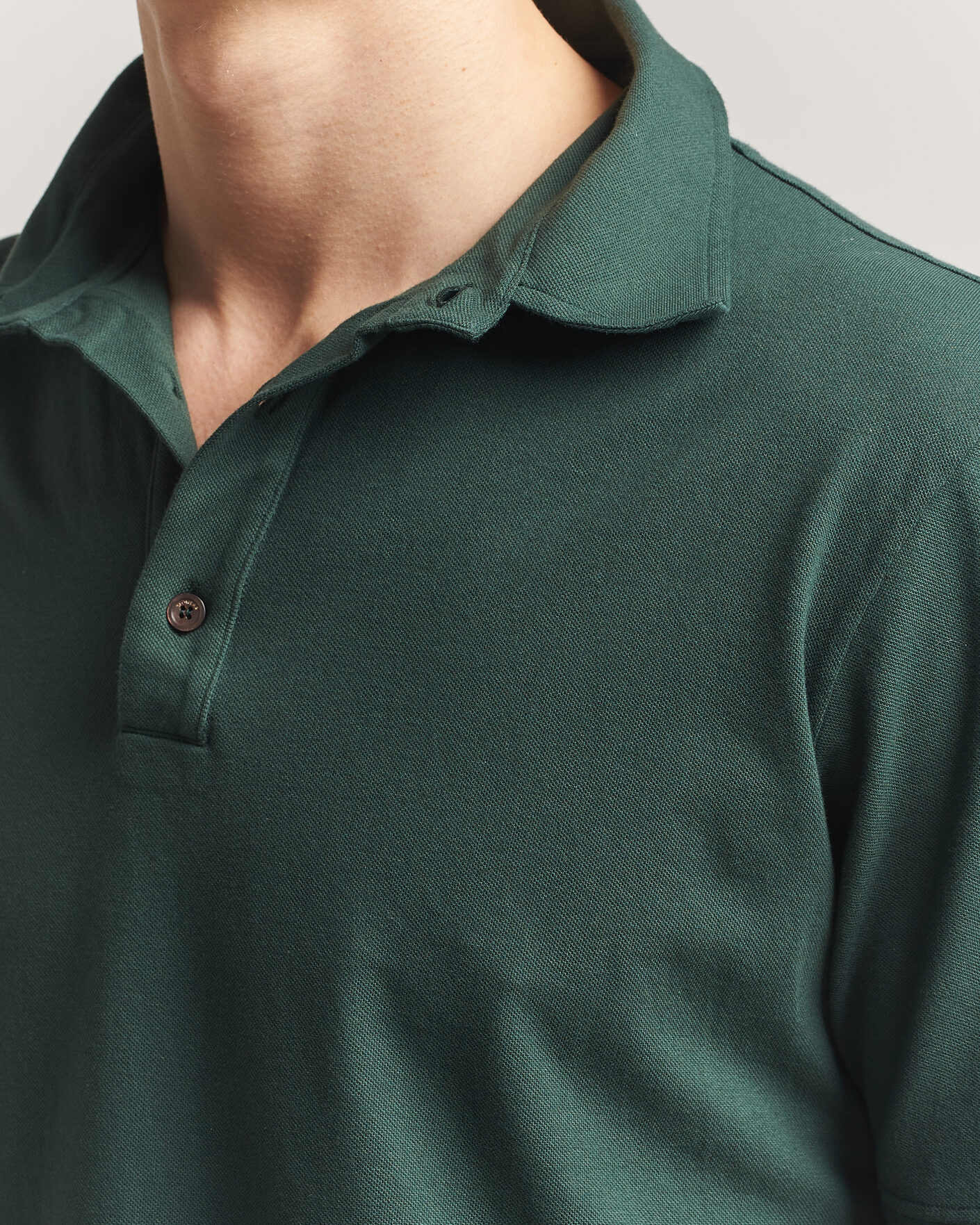 Herre | Polotrøjer | Zanone | Soft Cotton Piquet Polo Dark Green