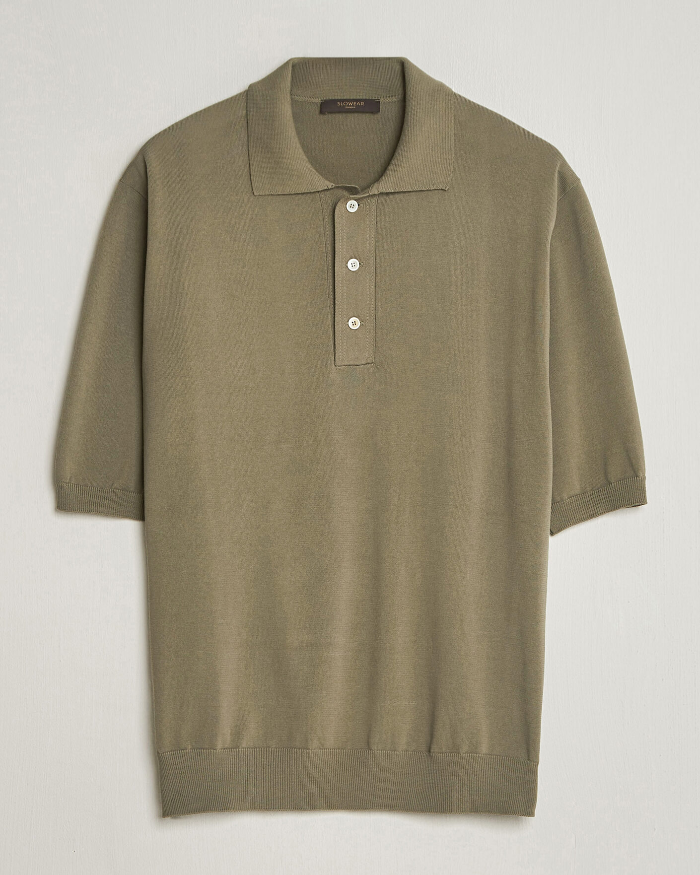 Herre | Polotrøjer | Zanone | Knitted Cotton Polo Olive