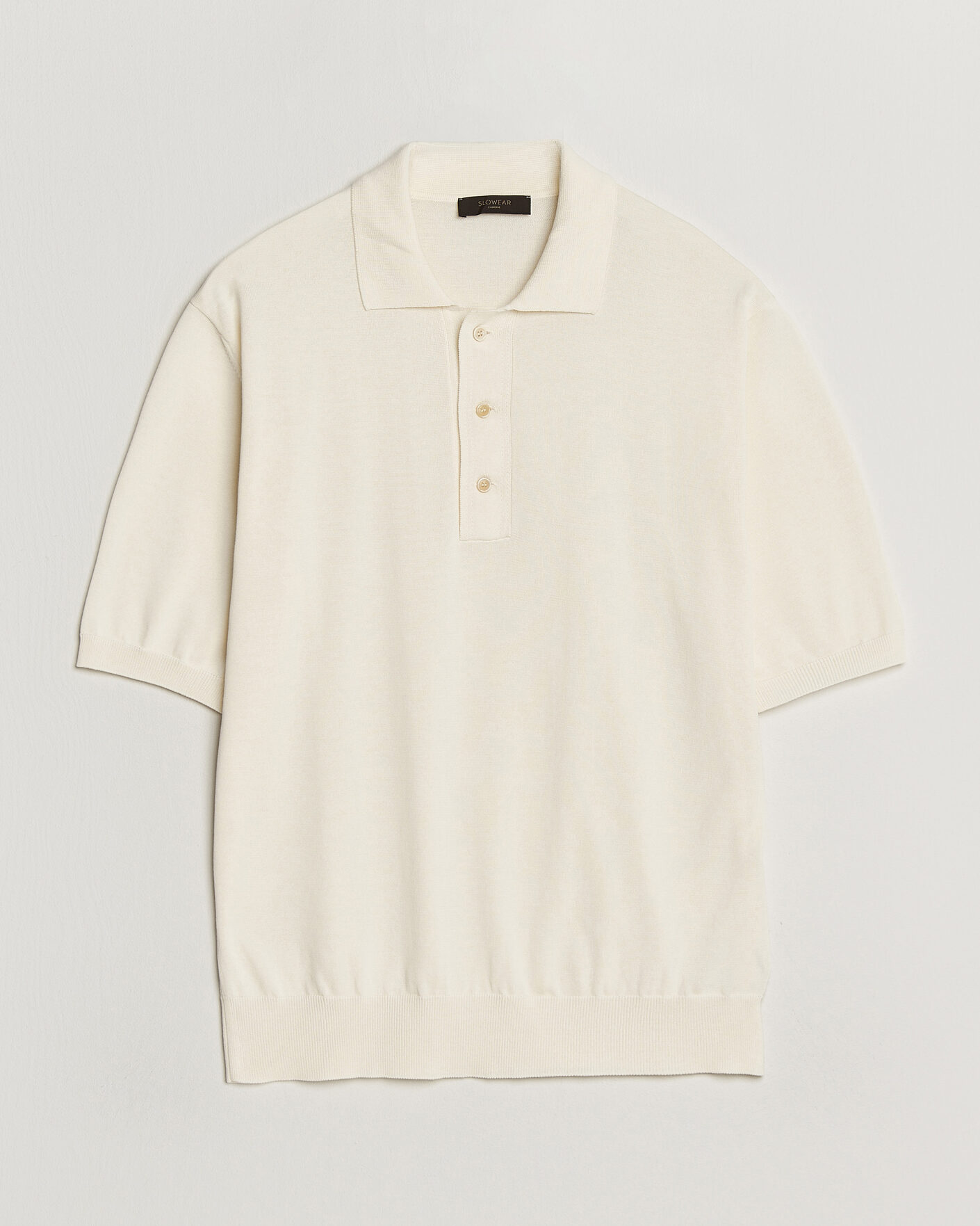 Herre | Polotrøjer | Zanone | Knitted Cotton Polo Off White