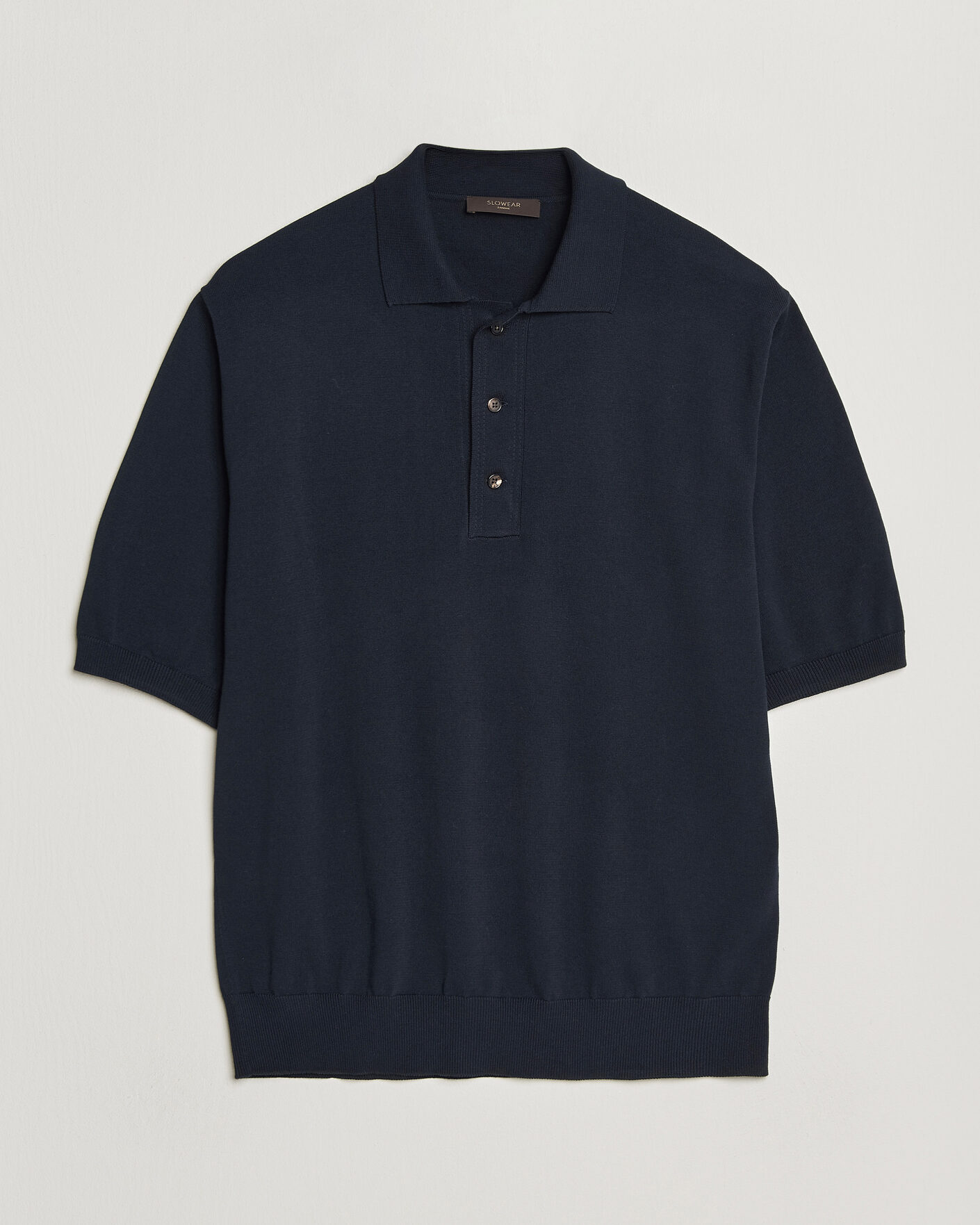Herre | Polotrøjer | Zanone | Knitted Cotton Polo Navy
